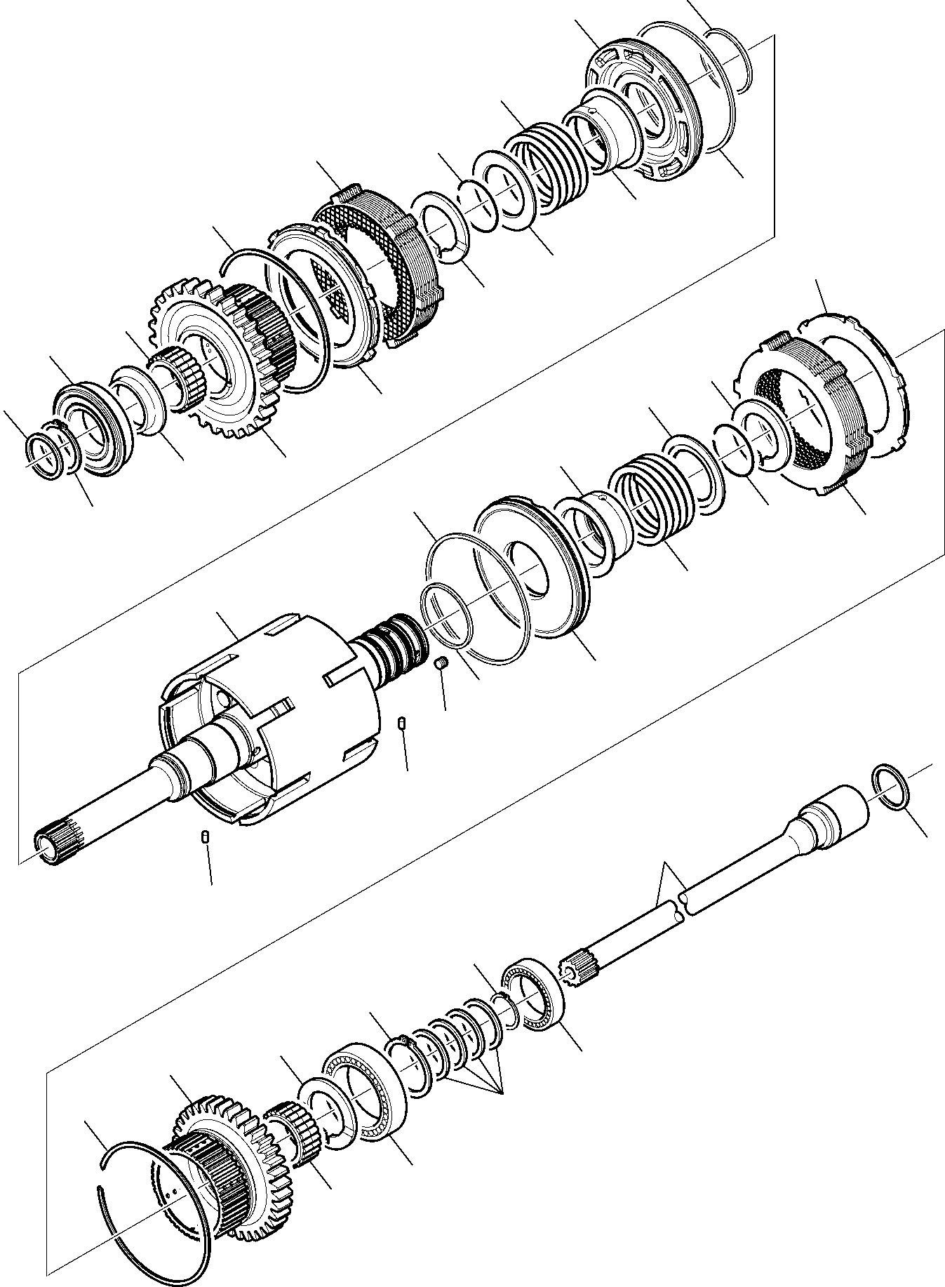 Komatsu parts book diagram for WB97S-5 S/N F00003-Up: TRANSMISSION (4/9)