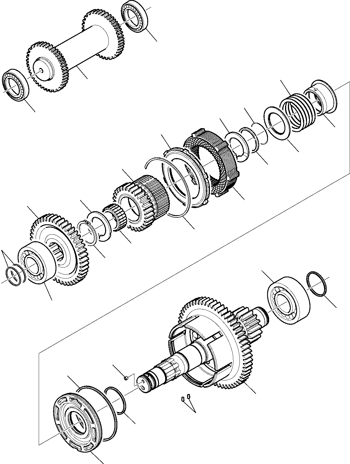 Komatsu parts book diagram for WB97S-5 S/N F00003-Up: TRANSMISSION (5/9)