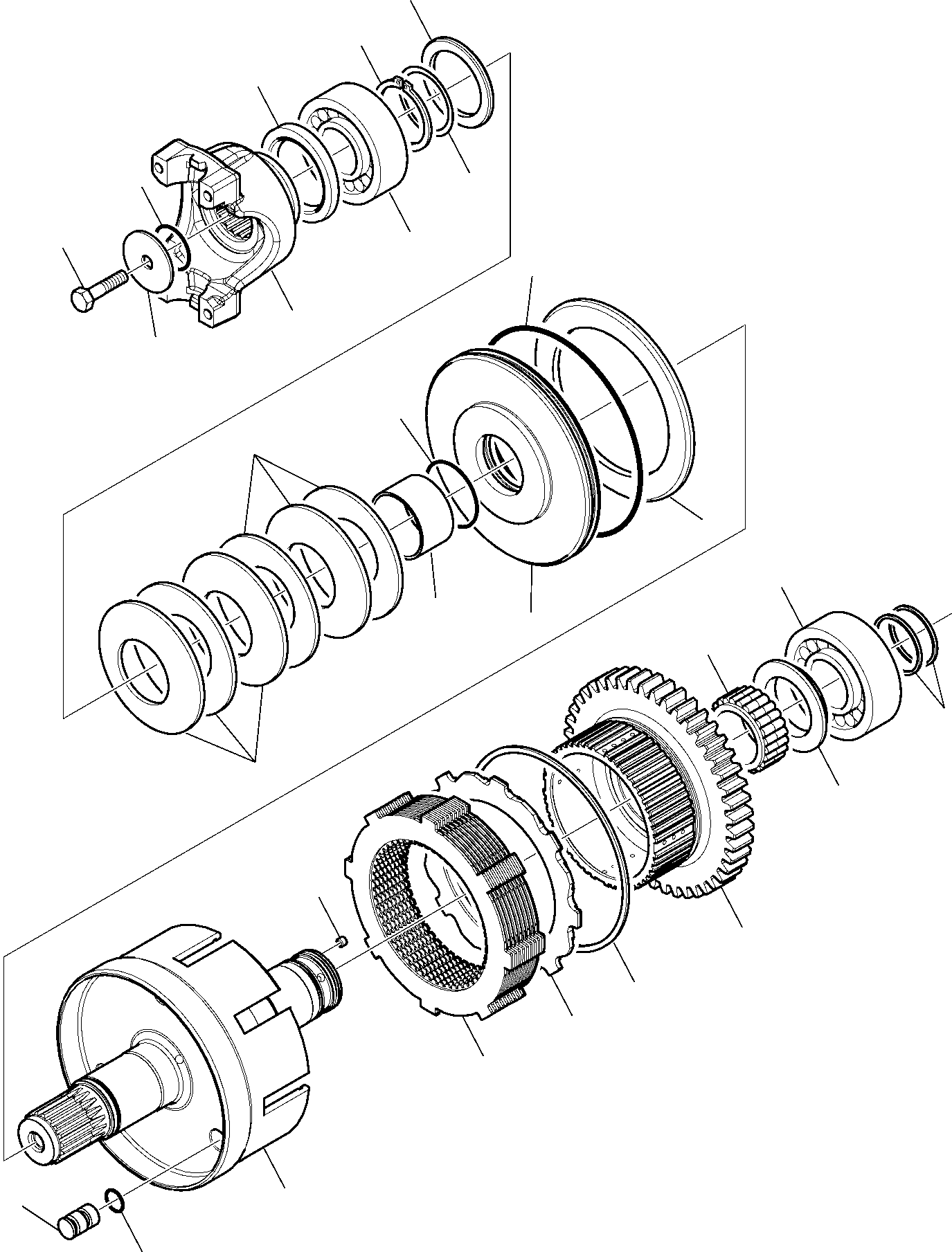 Komatsu parts book diagram for WB97S-5 S/N F00003-Up: TRANSMISSION (7/9)