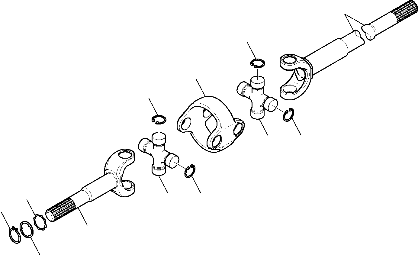 Komatsu parts book diagram for WB97S-5 S/N F00003-Up: FRONT AXLE (5/7)