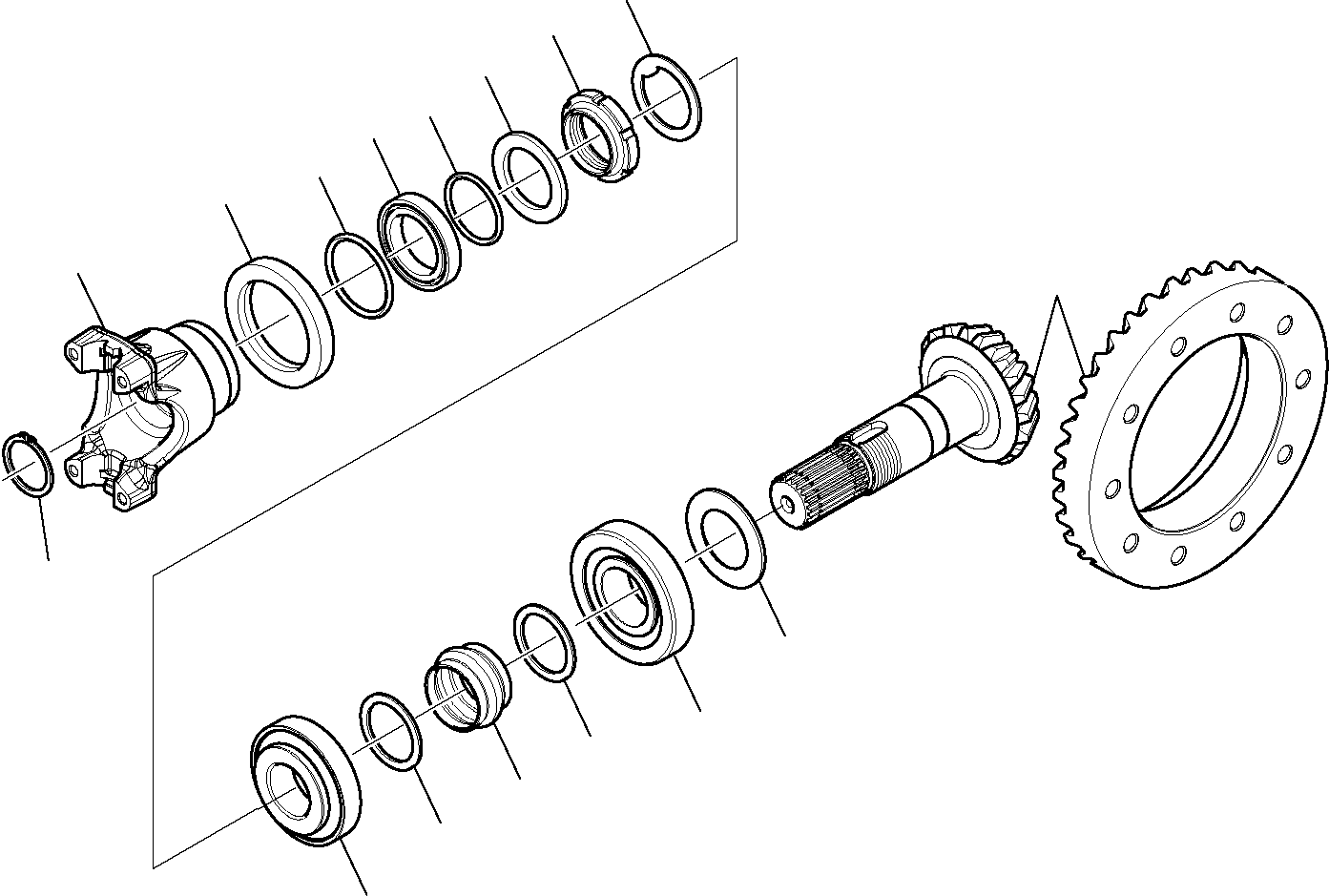 Komatsu parts book diagram for WB97S-5 S/N F00003-Up: REAR AXLE (3/10)