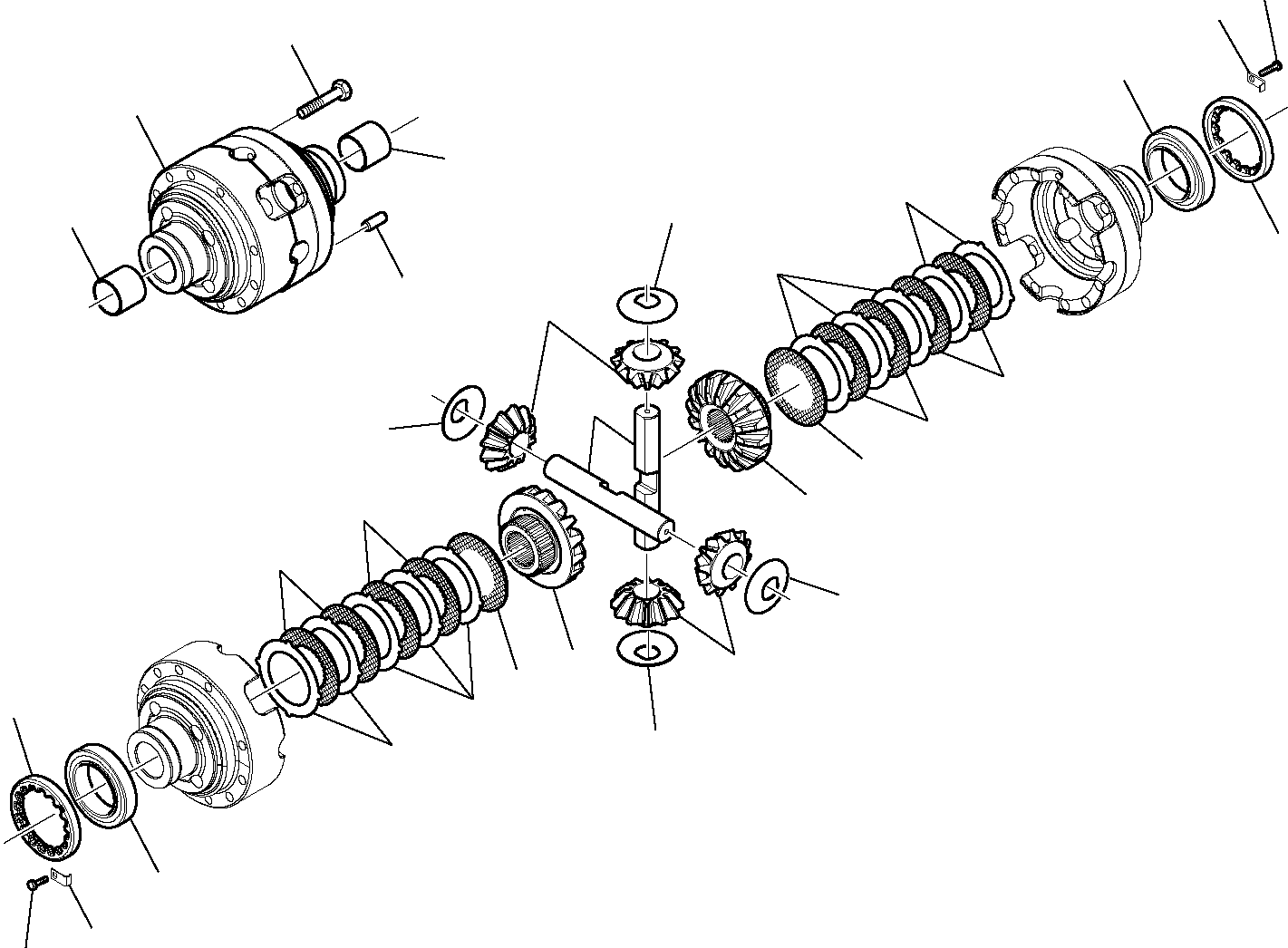 Komatsu parts book diagram for WB97S-5 S/N F00003-Up: REAR AXLE (4/10)