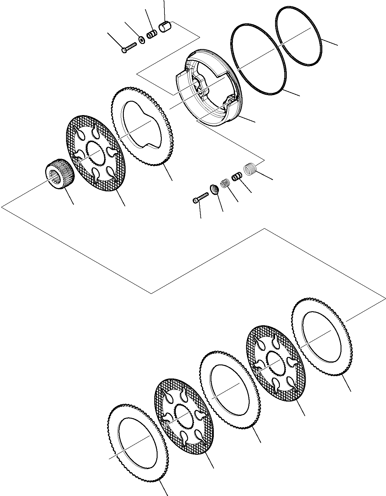 Komatsu parts book diagram for WB97S-5 S/N F00003-Up: REAR AXLE (6/10)
