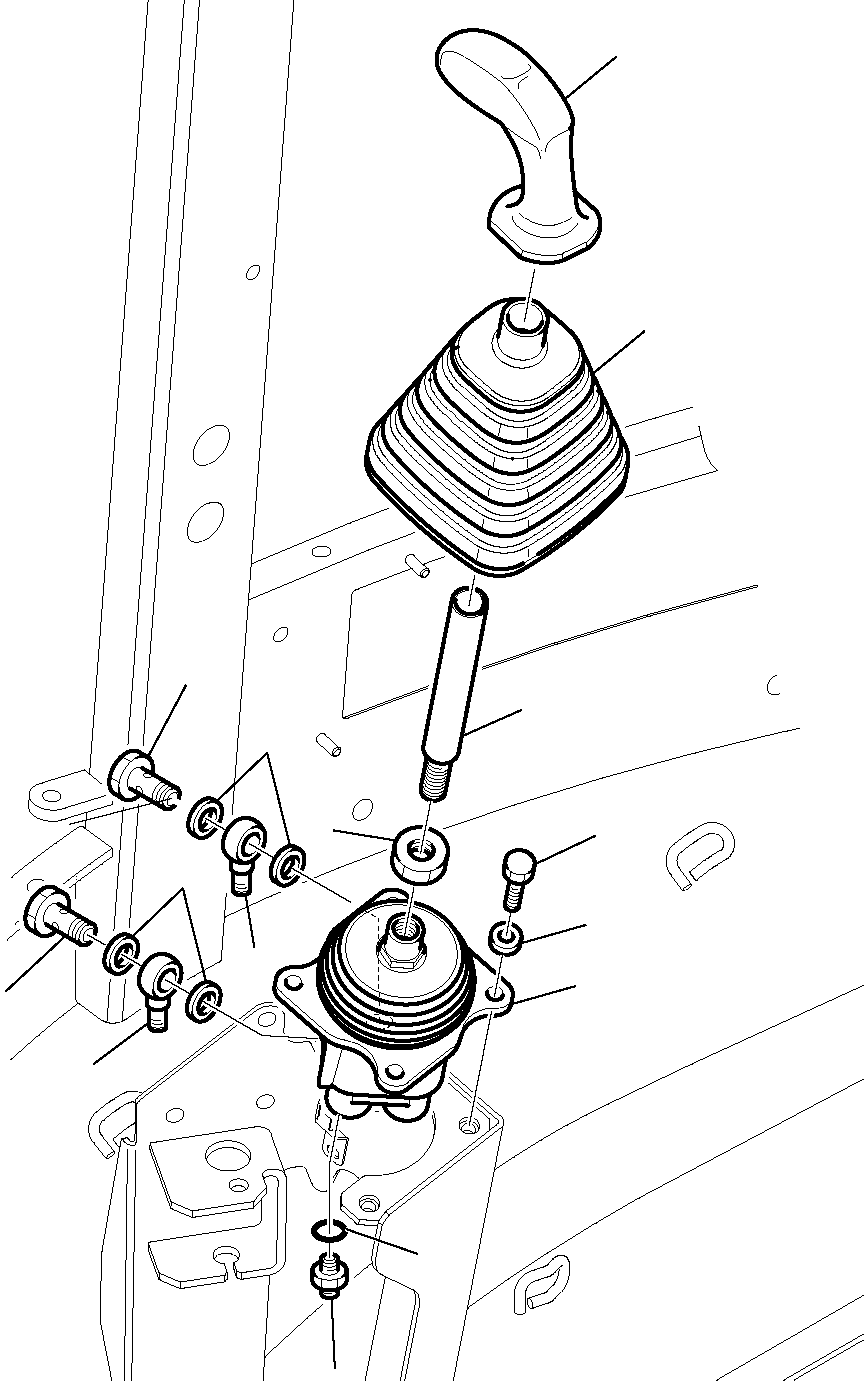 Backhoeloaders Komatsu / WB97S-5 S/N F00003-Up(WB97S5) / SHOVEL CONTROL LEVER(D-0060 : 4210)