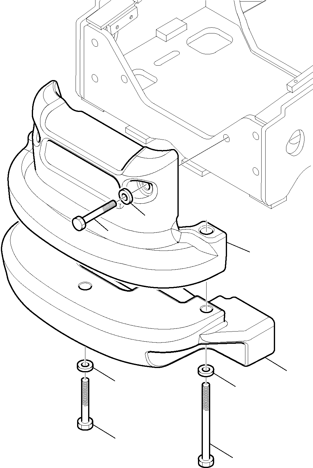 Komatsu parts book diagram for WB97S-5 S/N F00003-Up: COUNTER WEIGHT (170+180 KG)