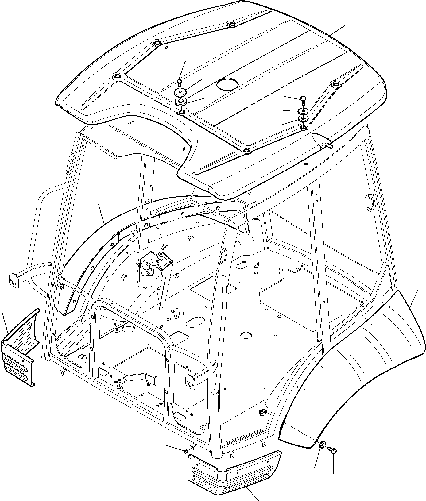 Komatsu parts book diagram for WB97S-5 S/N F00003-Up: CAB (9/17)