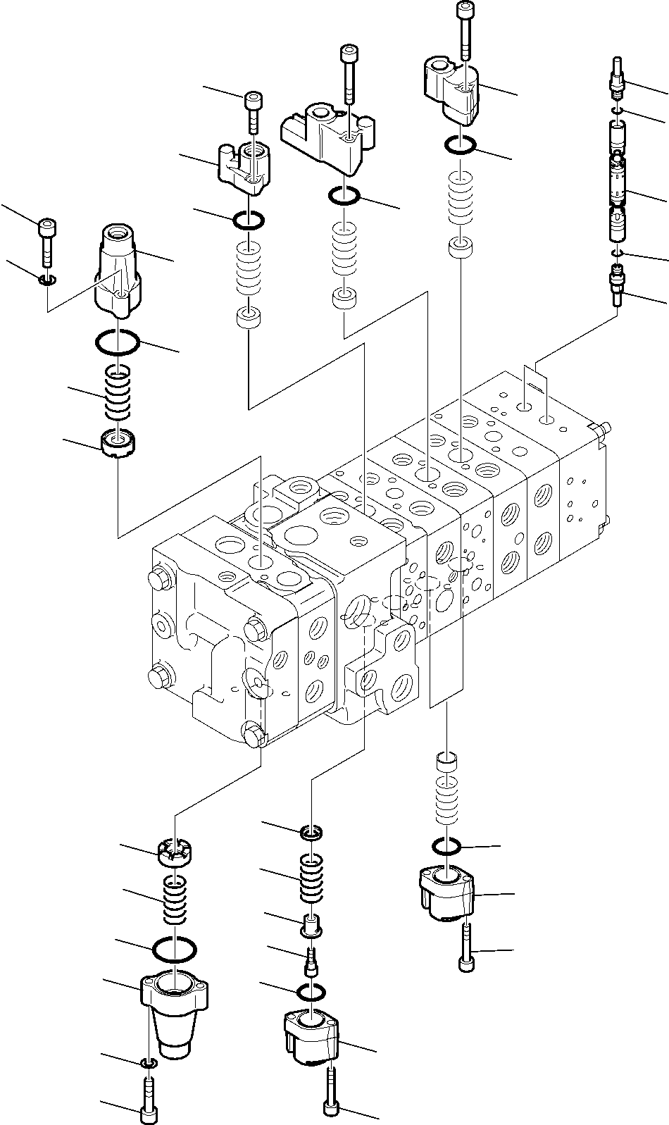 Backhoeloaders Komatsu / WB97S-5 S/N F00003-Up(WB97S5) / 8-SPOOL CONTROL VALVE (7/16)(G-0140 : 6192)