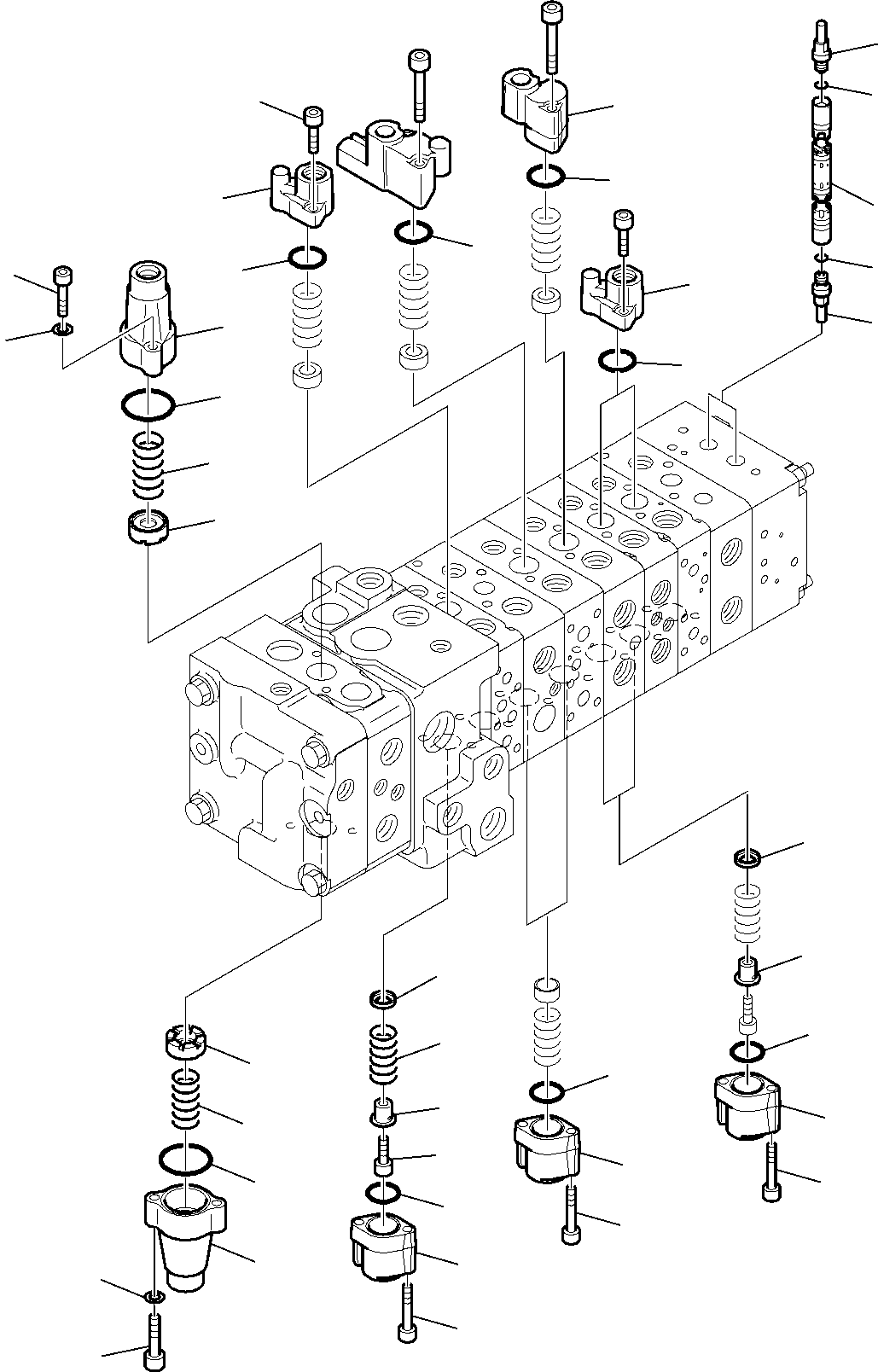 Backhoeloaders Komatsu / WB97S-5 S/N F00003-Up(WB97S5) / 10-SPOOL CONTROL VALVE (7/16)(G-0300 : 6272)