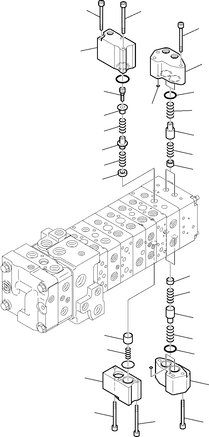 Backhoeloaders Komatsu / WB97S-5 S/N F00003-Up(WB97S5) / 10-SPOOL CONTROL VALVE (9/16)(G-0320 : 6276)