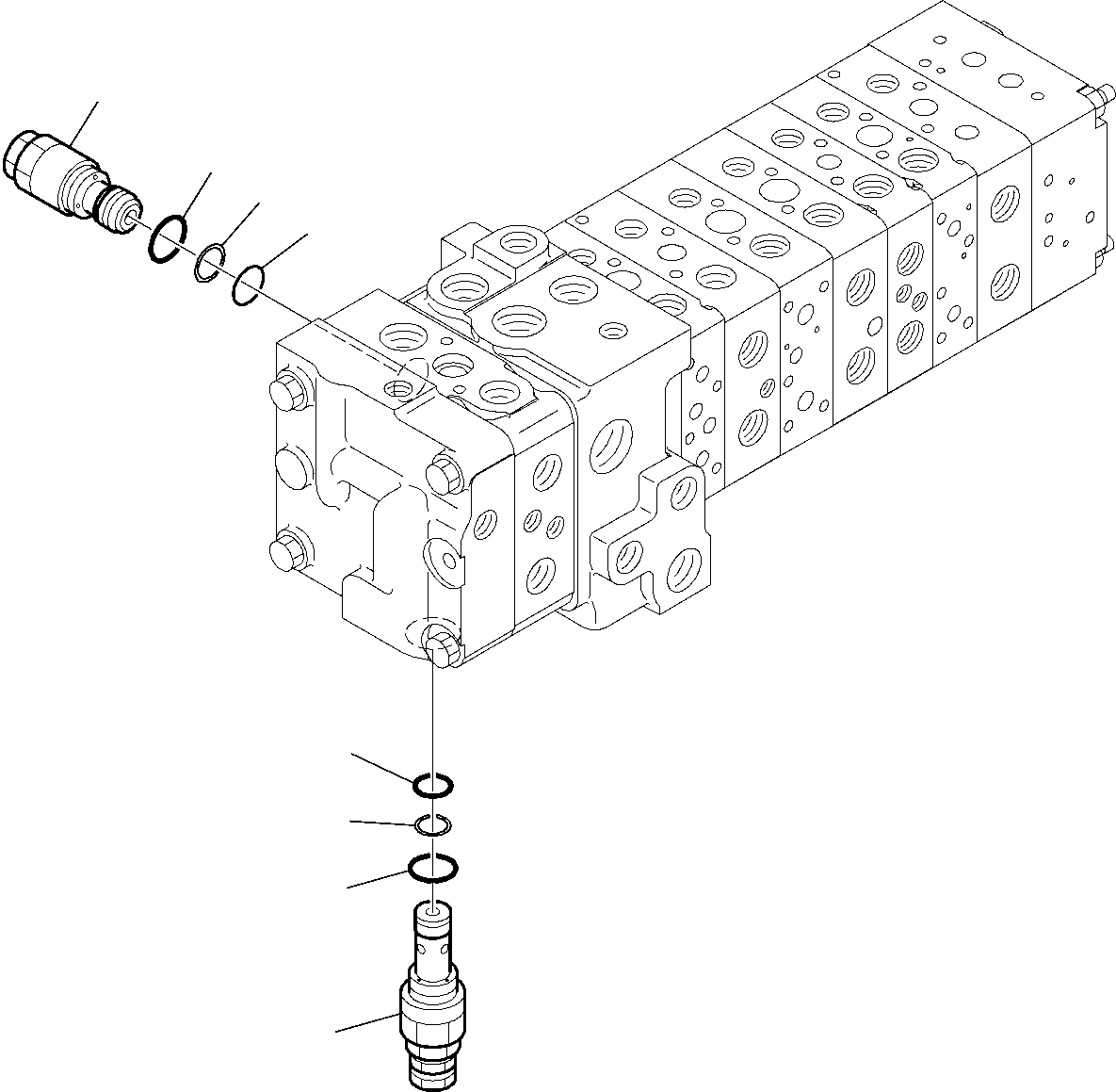 Backhoeloaders Komatsu / WB97S-5 S/N F00003-Up(WB97S5) / 10-SPOOL CONTROL VALVE (16/16)(G-0390 : 6290)