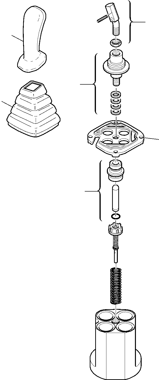 Komatsu parts book diagram for WB97S-5 S/N F00003-Up: BACKHOE PPC VALVE, L.H.