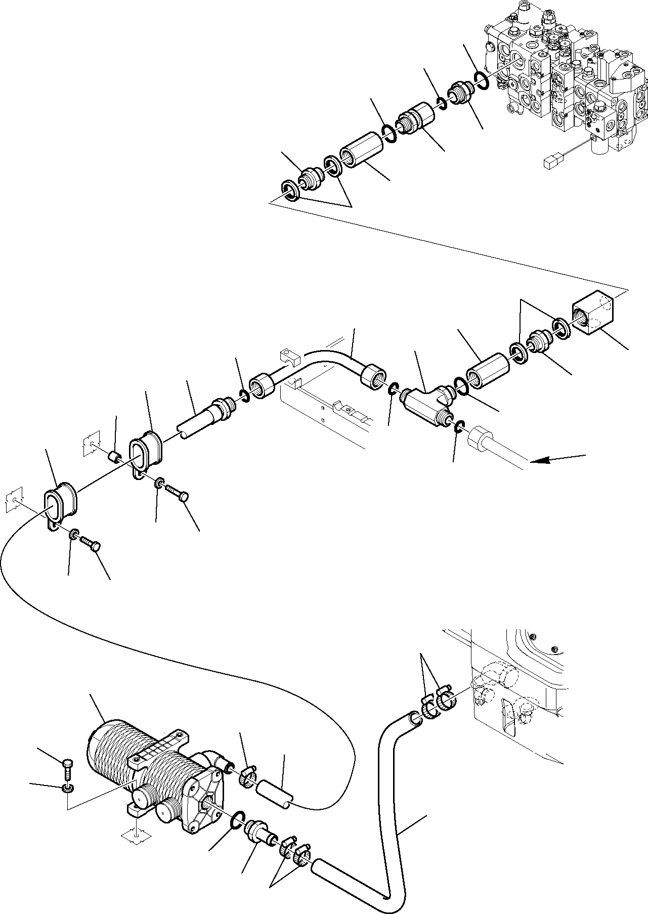 Backhoeloaders Komatsu / WB97S-5 S/N F00003-Up(WB97S5) / HYDRAULIC PIPING (RETURN LINE) (1/3)(G-0520 : 6415)