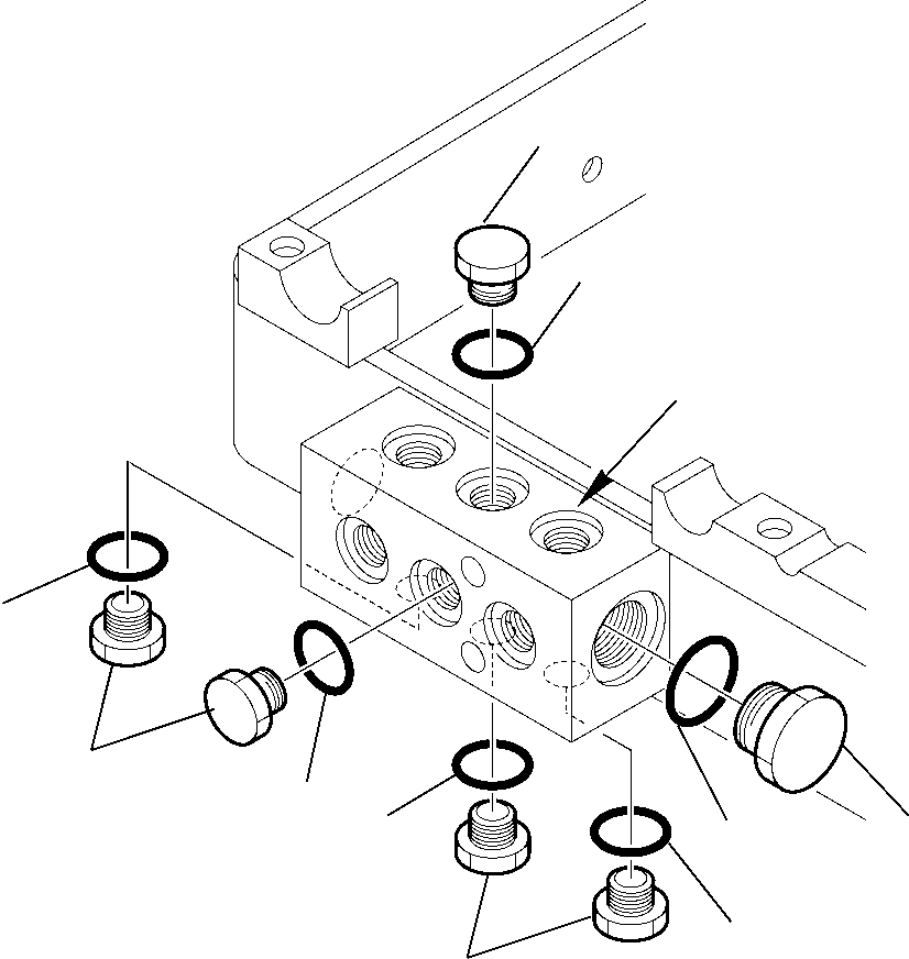 Backhoeloaders Komatsu / WB97S-5 S/N F00003-Up(WB97S5) / HYDRAULIC PIPING (SERVOCONTROL VALVE RETURN LINE) (2/2)(G-0570 : 6445)
