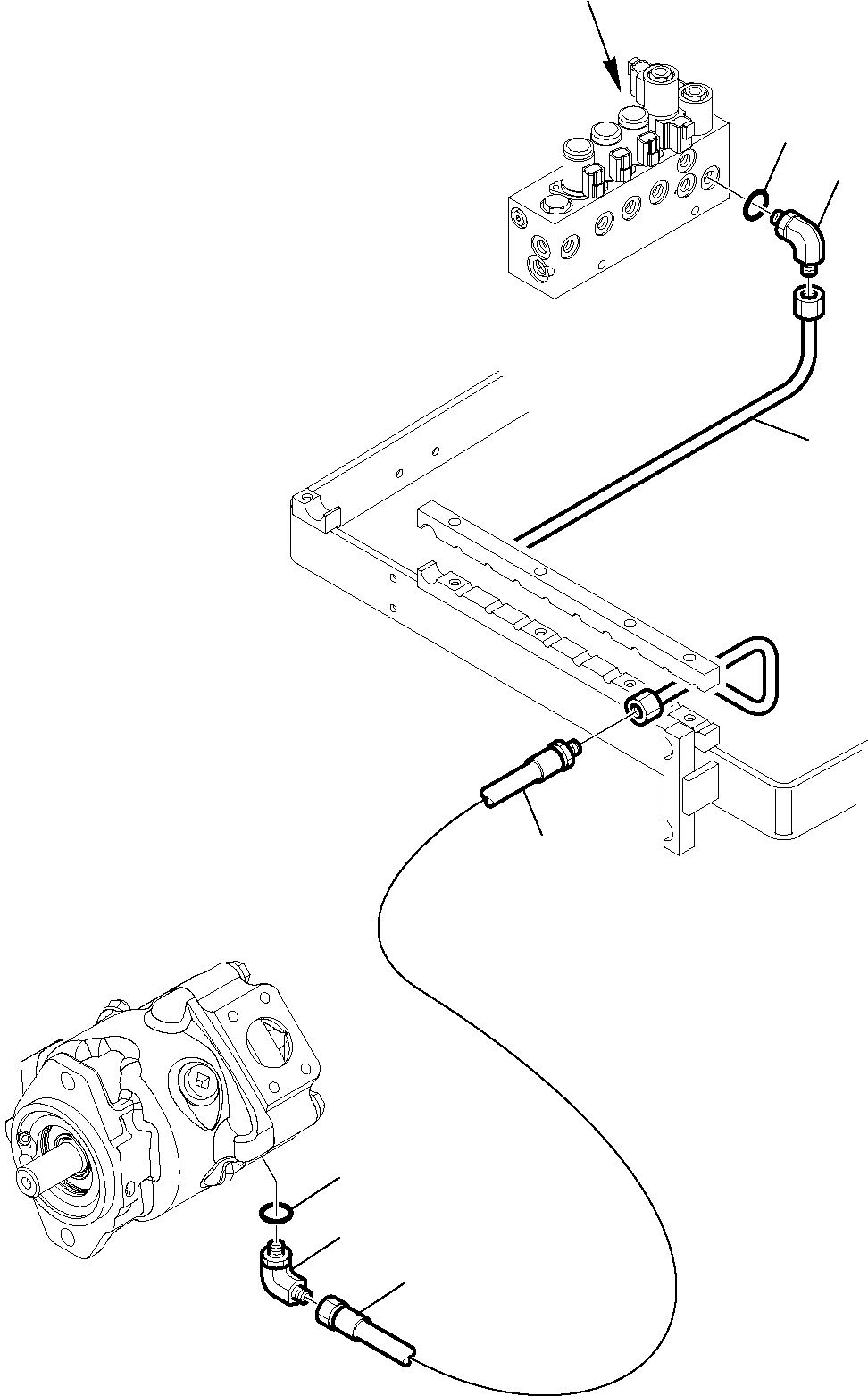 Backhoeloaders Komatsu / WB97S-5 S/N F00003-Up(WB97S5) / HYDRAULIC PIPING (POWER MODE)(G-0590 : 6460)