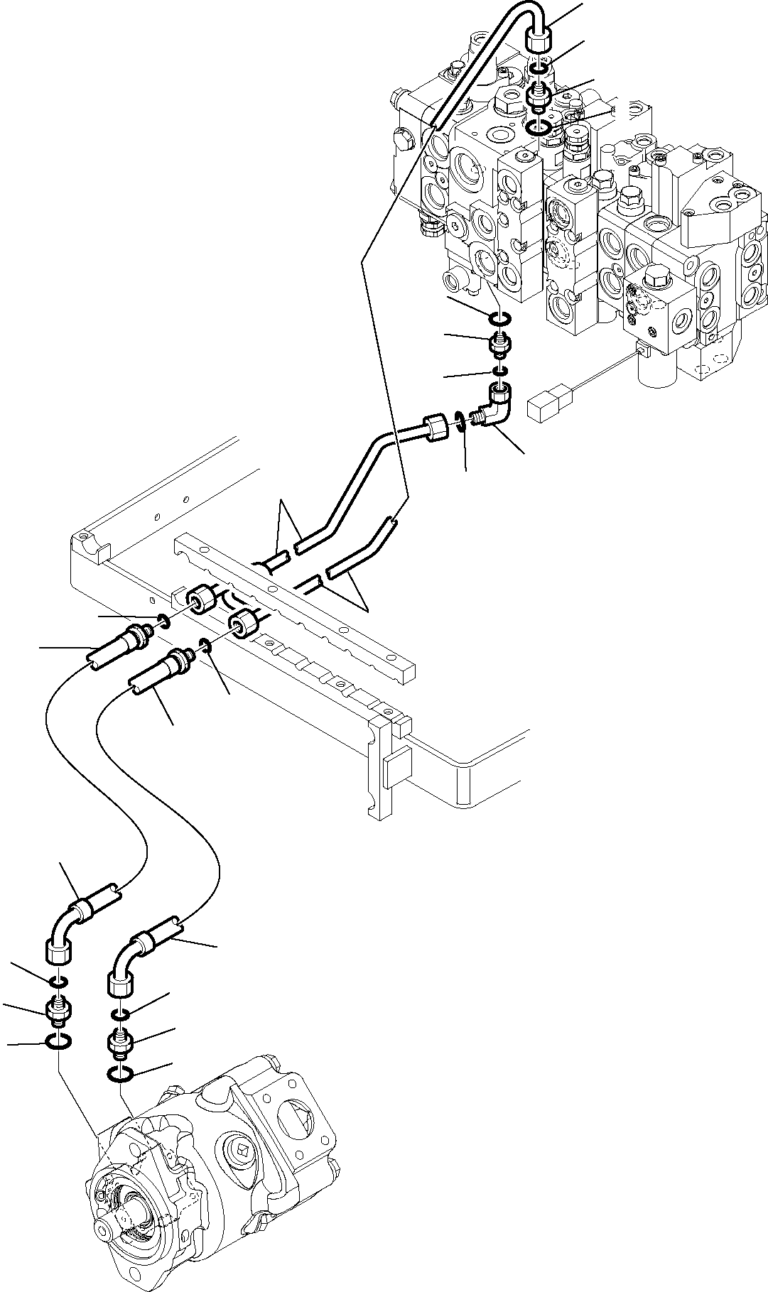 Backhoeloaders Komatsu / WB97S-5 S/N F00003-Up(WB97S5) / HYDRAULIC PIPING (LOAD SENSING)(G-0600 : 6470)
