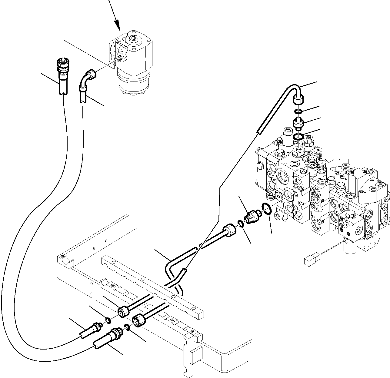Backhoeloaders Komatsu / WB97S-5 S/N F00003-Up(WB97S5) / HYDRAULIC PIPING (STEERING LINE) (1/3)(G-0620 : 6500)