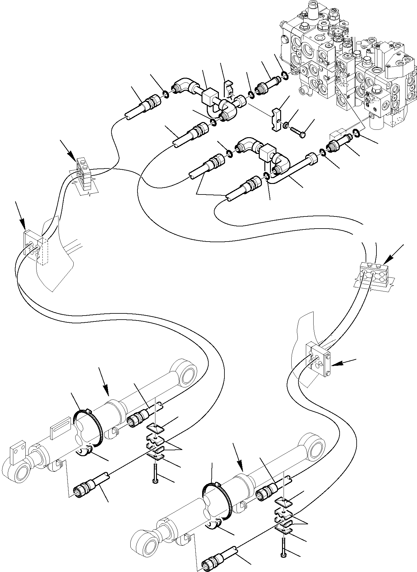 Backhoeloaders Komatsu / WB97S-5 S/N F00003-Up(WB97S5) / HYDRAULIC PIPING (BUCKET TIPPING CYLINDER)(G-0690 : 6610)
