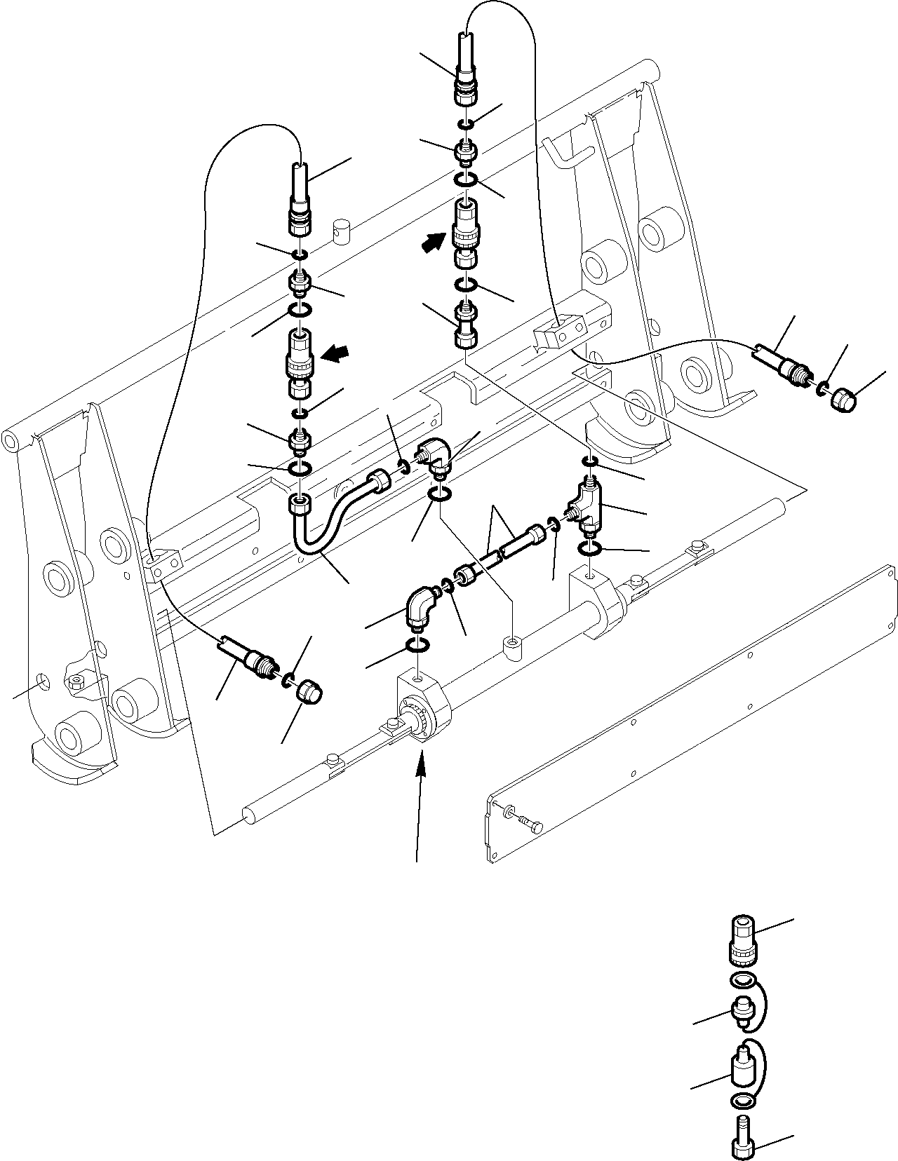 Backhoeloaders Komatsu / WB97S-5 S/N F00003-Up(WB97S5) / HYDRAULIC PIPING (HYDRAULIC FAST COUPLING  LINE)(G-0755 : 6650)