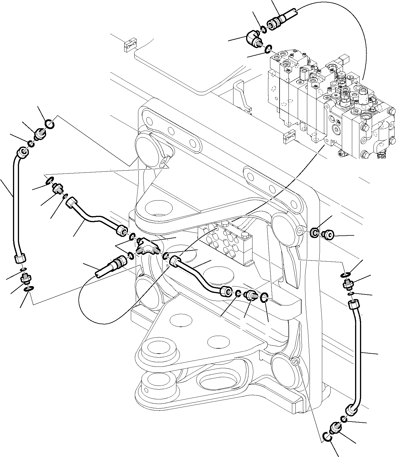 Backhoeloaders Komatsu / WB97S-5 S/N F00003-Up(WB97S5) / HYDRAULIC PIPING (SLIDING PLATE LOCKING LINE)(G-0780 : 6710)