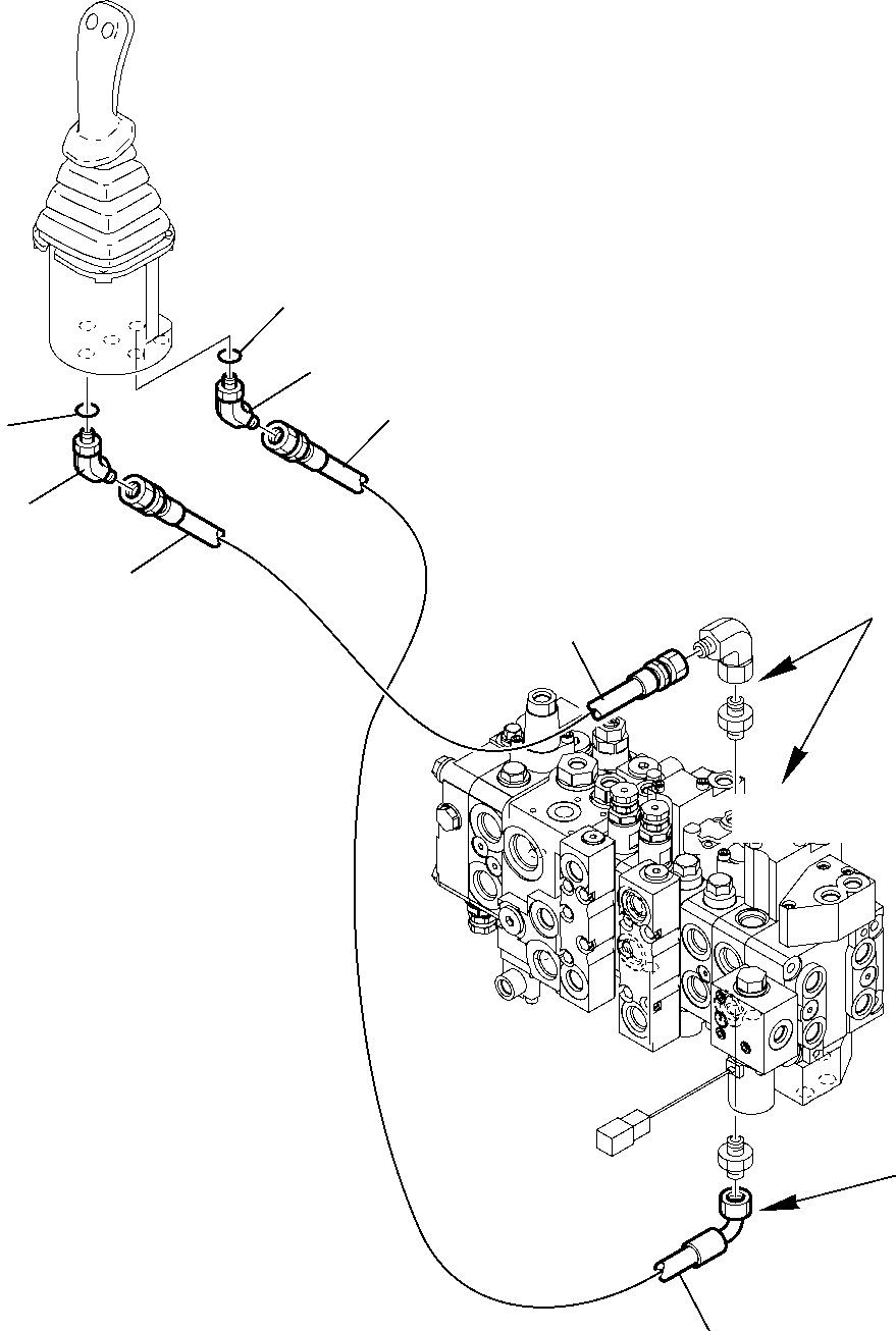 Backhoeloaders Komatsu / WB97S-5 S/N F00003-Up(WB97S5) / HYDRAULIC PIPING (SERVOCONTROL LINE) (BOOM LINE)(G-0810 : 6725)