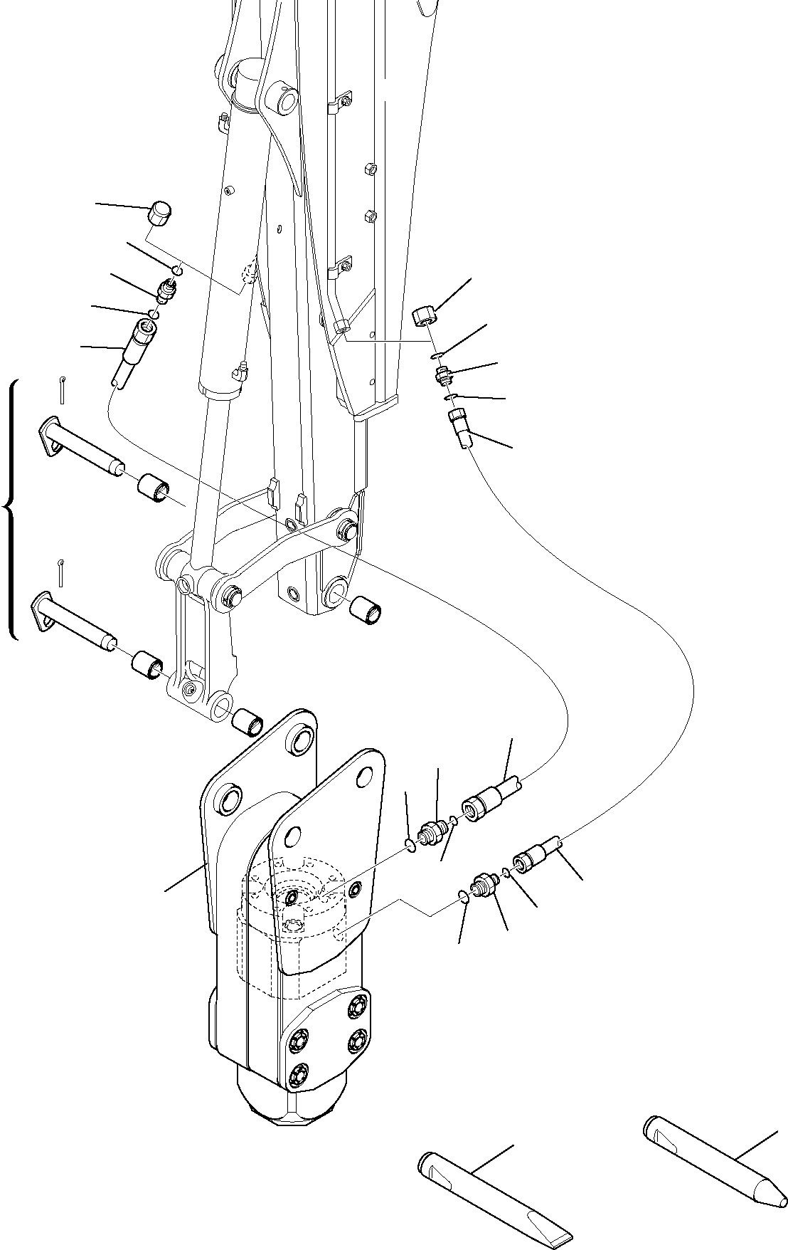 Backhoeloaders Komatsu / WB97S-5 S/N F00003-Up(WB97S5) / HAMMER HP500 (WITH TELESCOPIC ARM) (1/3)(G-1100 : 6932)
