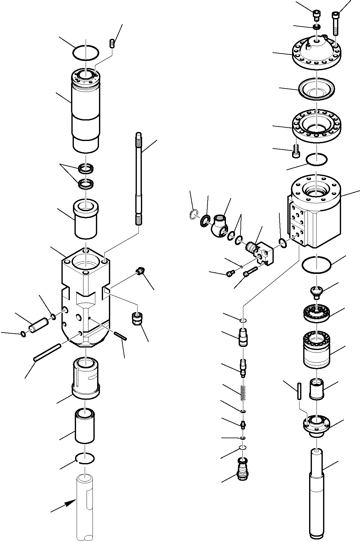 Komatsu parts book diagram for WB97S-5 S/N F00003-Up: HAMMER HP600 (3/3)