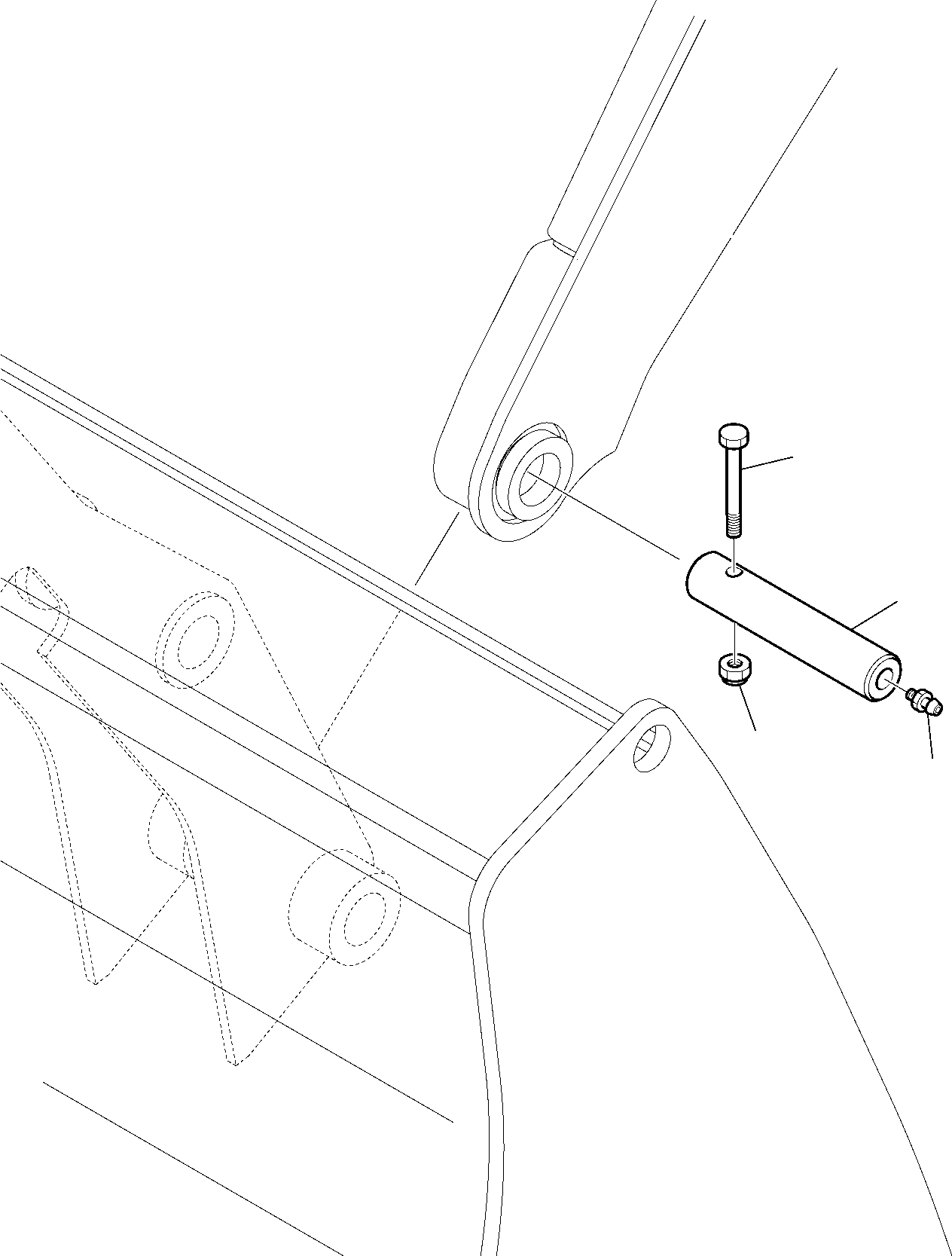 Komatsu parts book diagram for WB97S-5 S/N F00003-Up: BUCKET PIN