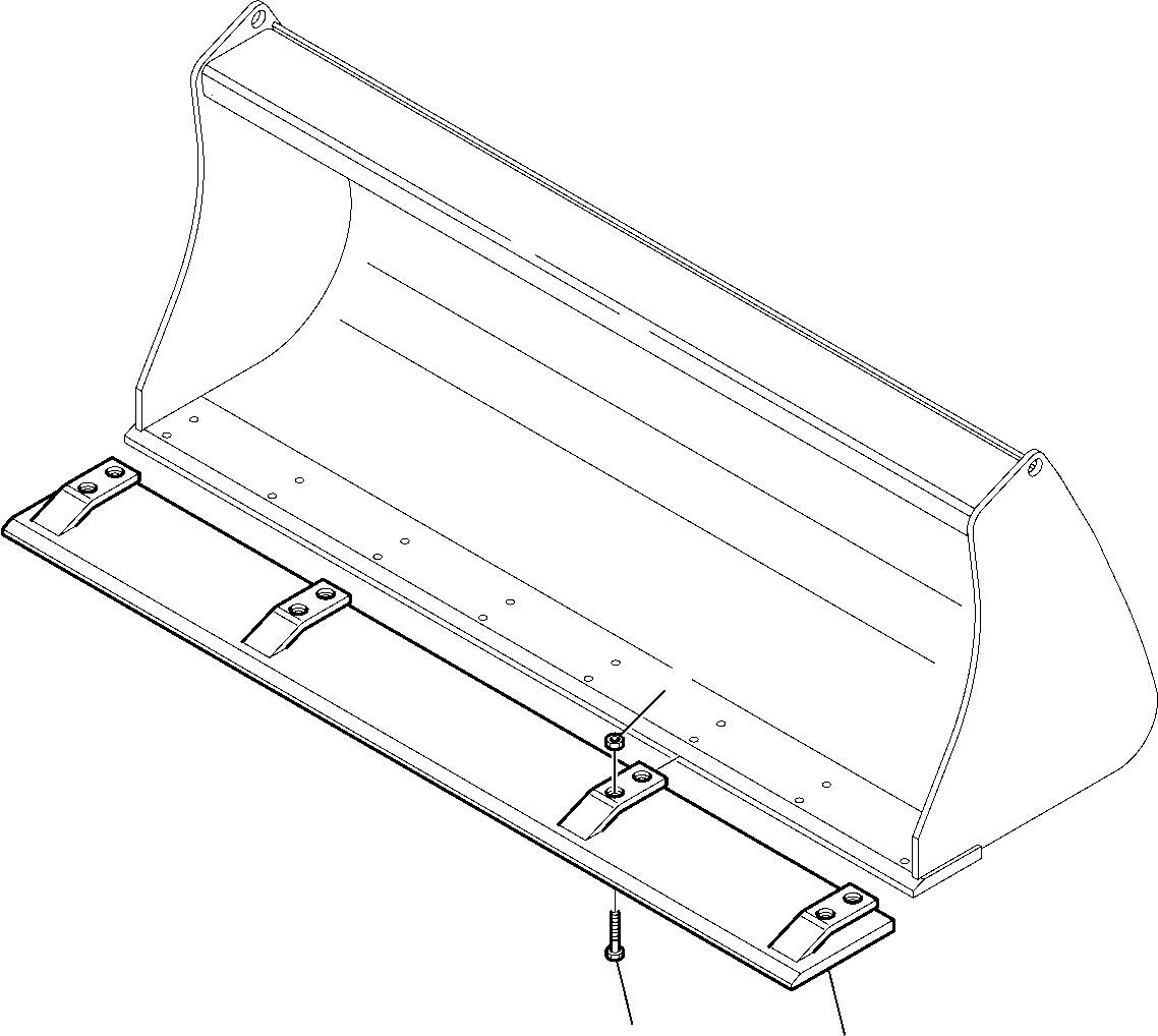 Komatsu parts book diagram for WB97S-5 S/N F00003-Up: BLADE INSTEAD OF TEETH