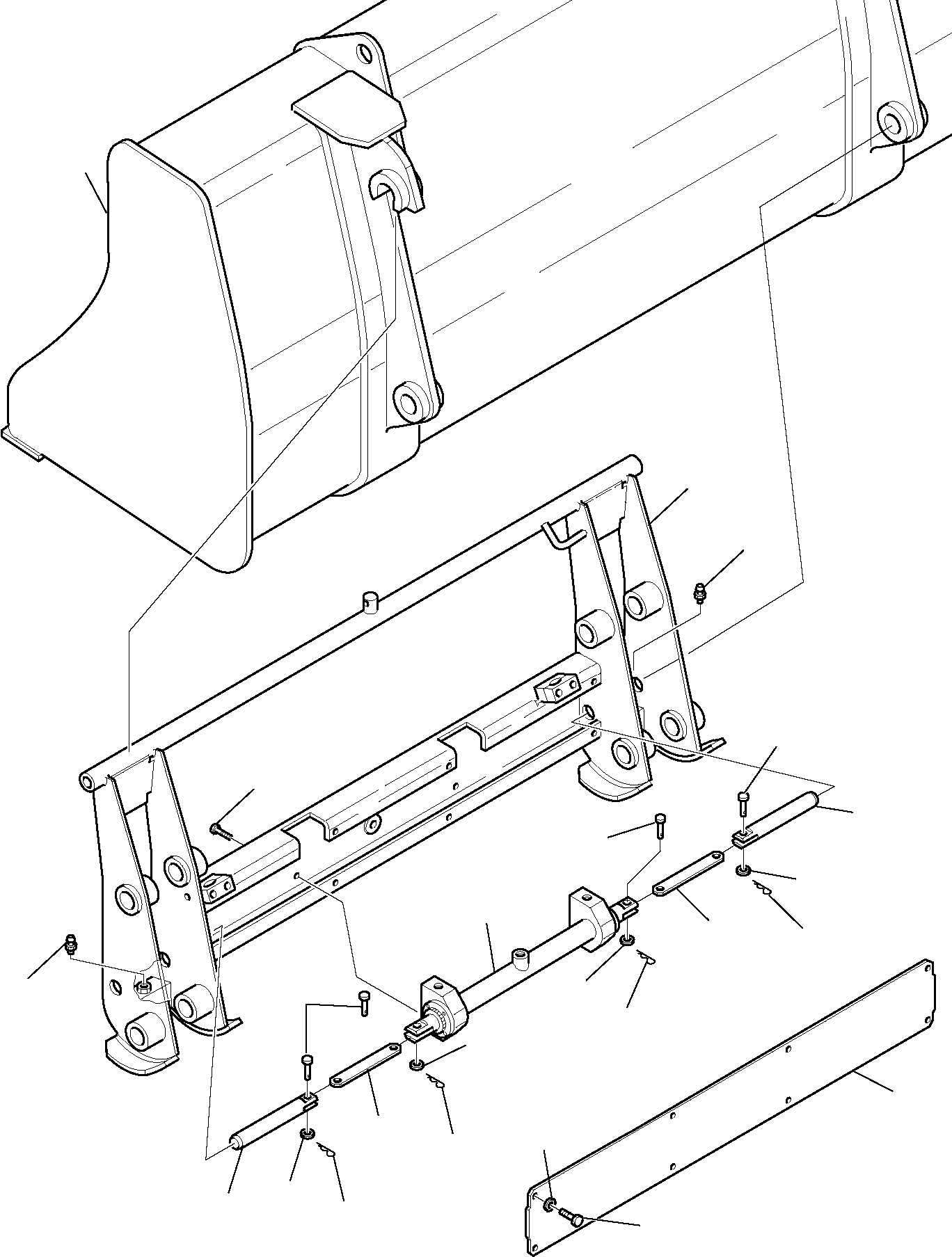 Komatsu parts book diagram for WB97S-5 S/N F00003-Up: HYDRAULIC QUICK COUPLING (FOR STANDARD BUCKET)