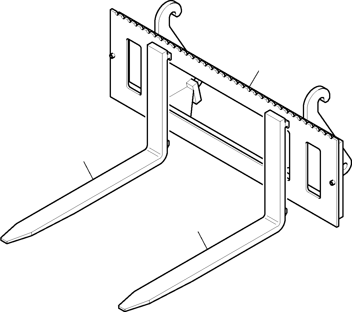 Komatsu parts book diagram for WB97S-5 S/N F00003-Up: FORK