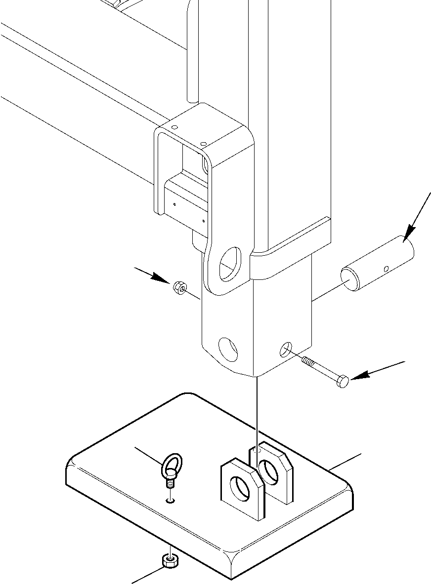 Komatsu parts book diagram for WB97S-5 S/N F00003-Up: STABILIZER FOOT (WHEEL 24