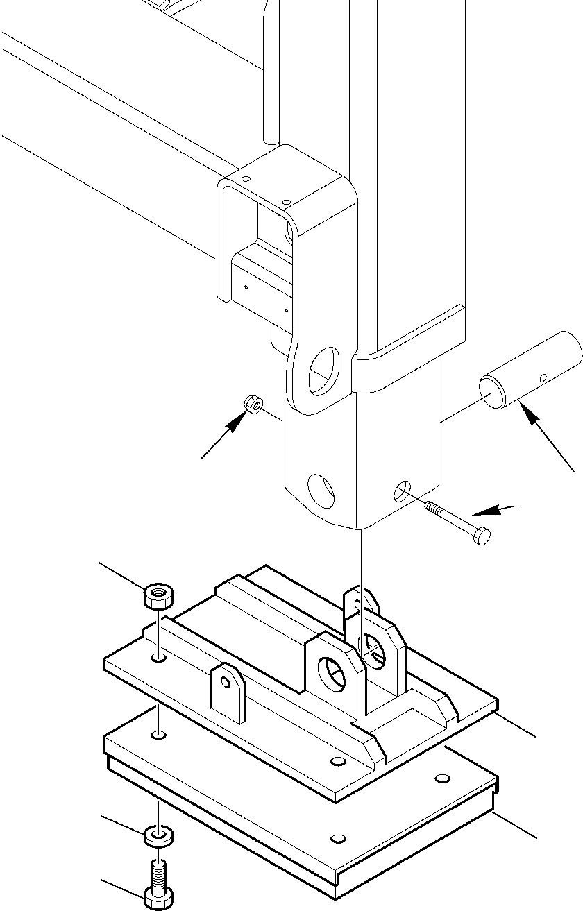 Komatsu parts book diagram for WB97S-5 S/N F00003-Up: OUTRIGGER FOOT (RUBBER)