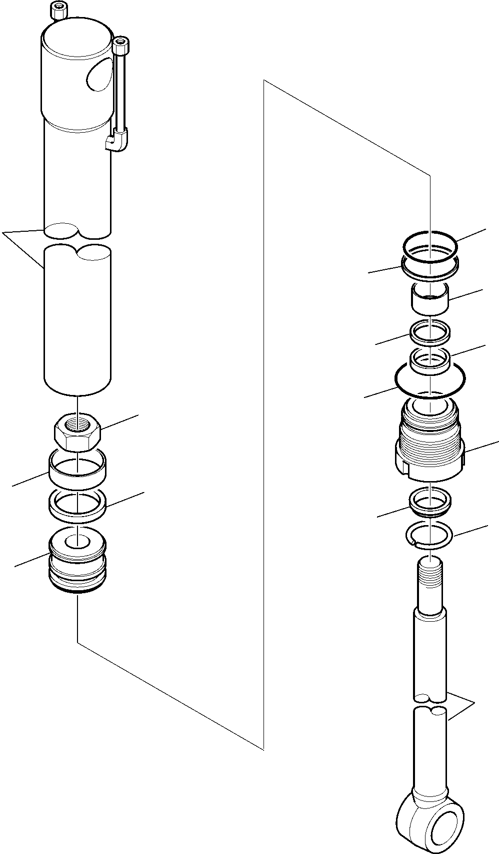 Komatsu parts book diagram for WB97S-5 S/N F00003-Up: OUTRIGGER CYLINDER