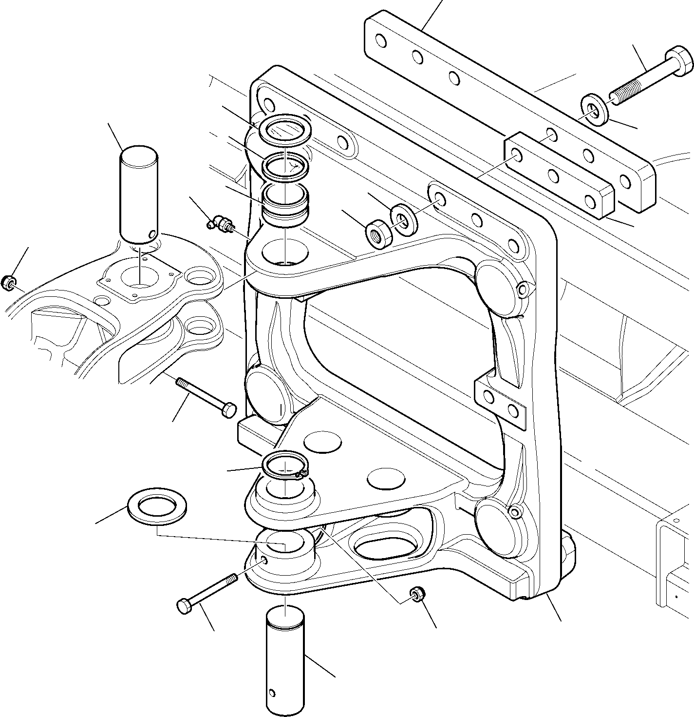 Komatsu parts book diagram for WB97S-5 S/N F00003-Up: BACKFRAME (1/2)