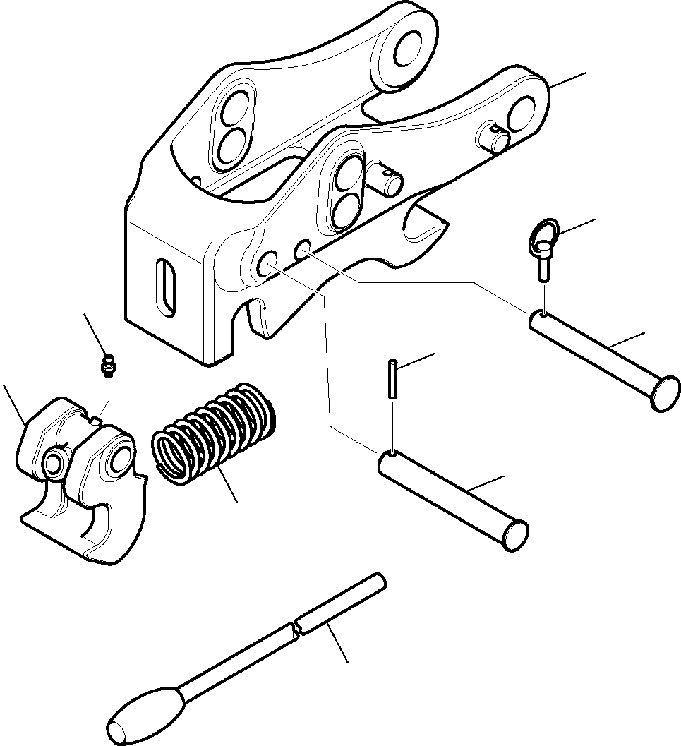 Komatsu parts book diagram for WB97S-5 S/N F00003-Up: BACKHOE QUICK COUPLING (2/2)