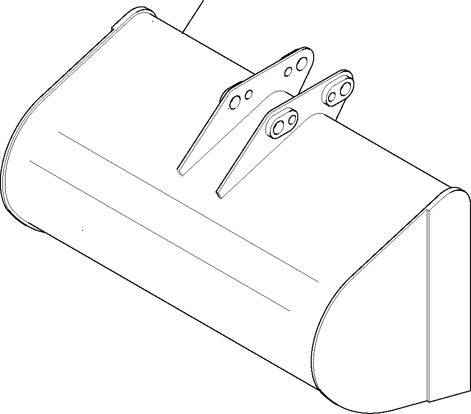 Komatsu parts book diagram for WB97S-5 S/N F00003-Up: DITCH CLEANING BUCKET