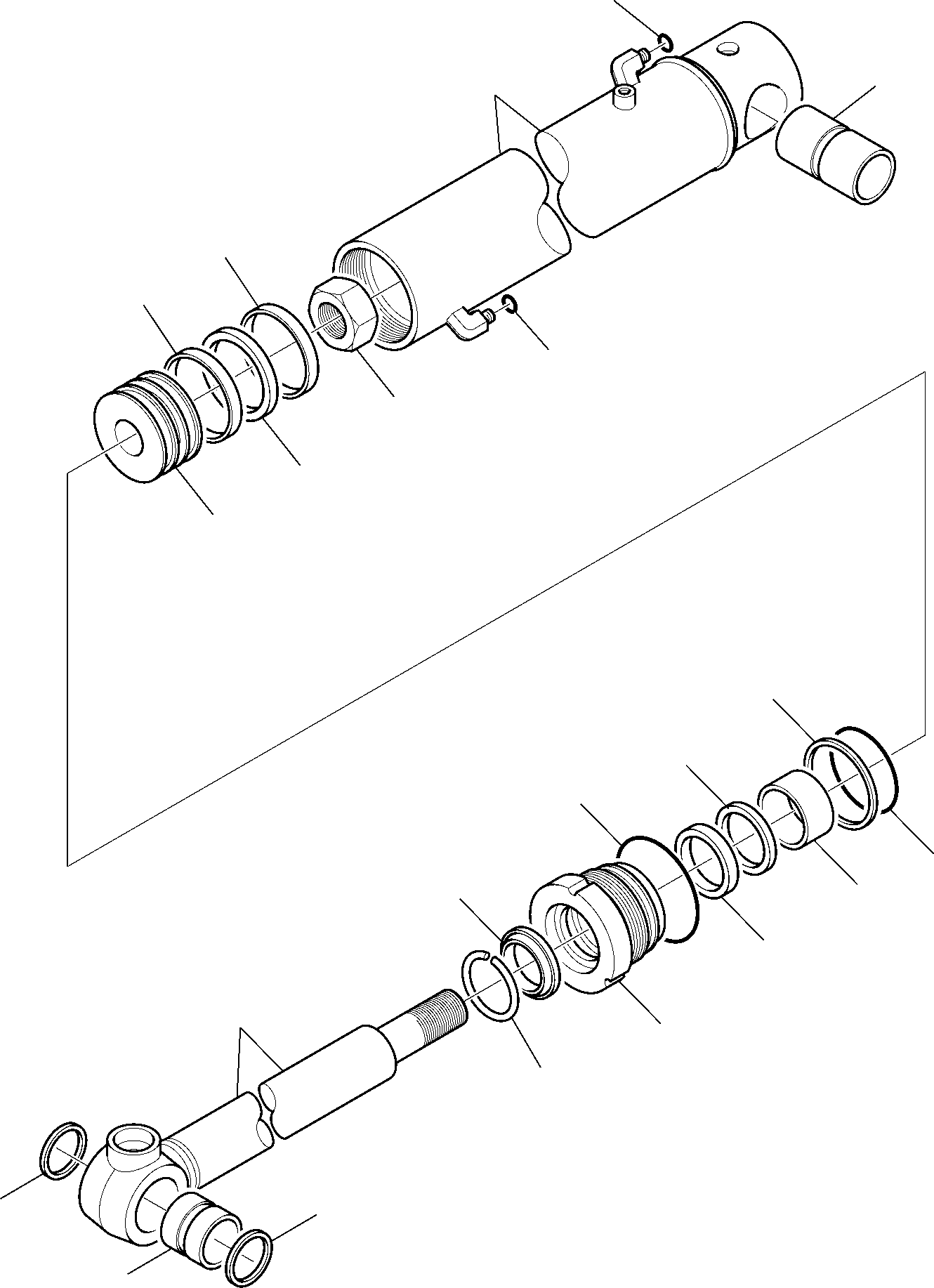 Komatsu parts book diagram for WB97S-5 S/N F00003-Up: BUCKET CYLINDER