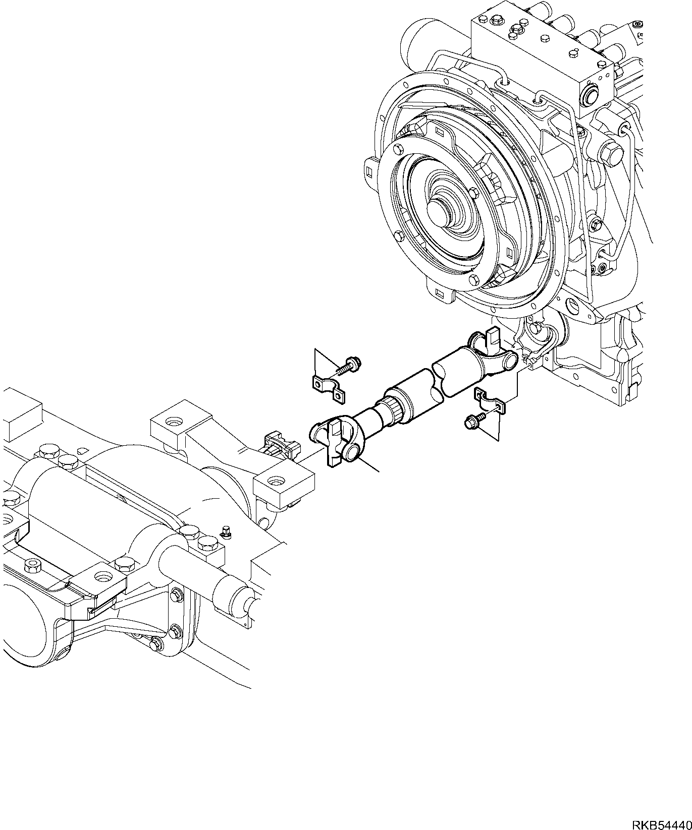 Backhoeloaders Komatsu / WB97S-5E0 S/N F30541 AND F30542 (RUSSIA SPECIFICATION TIER 2 ENG. INSTALLED)(WB97S5RU) / FRONT CARDAN SHAFT(C-3100 : 3100)