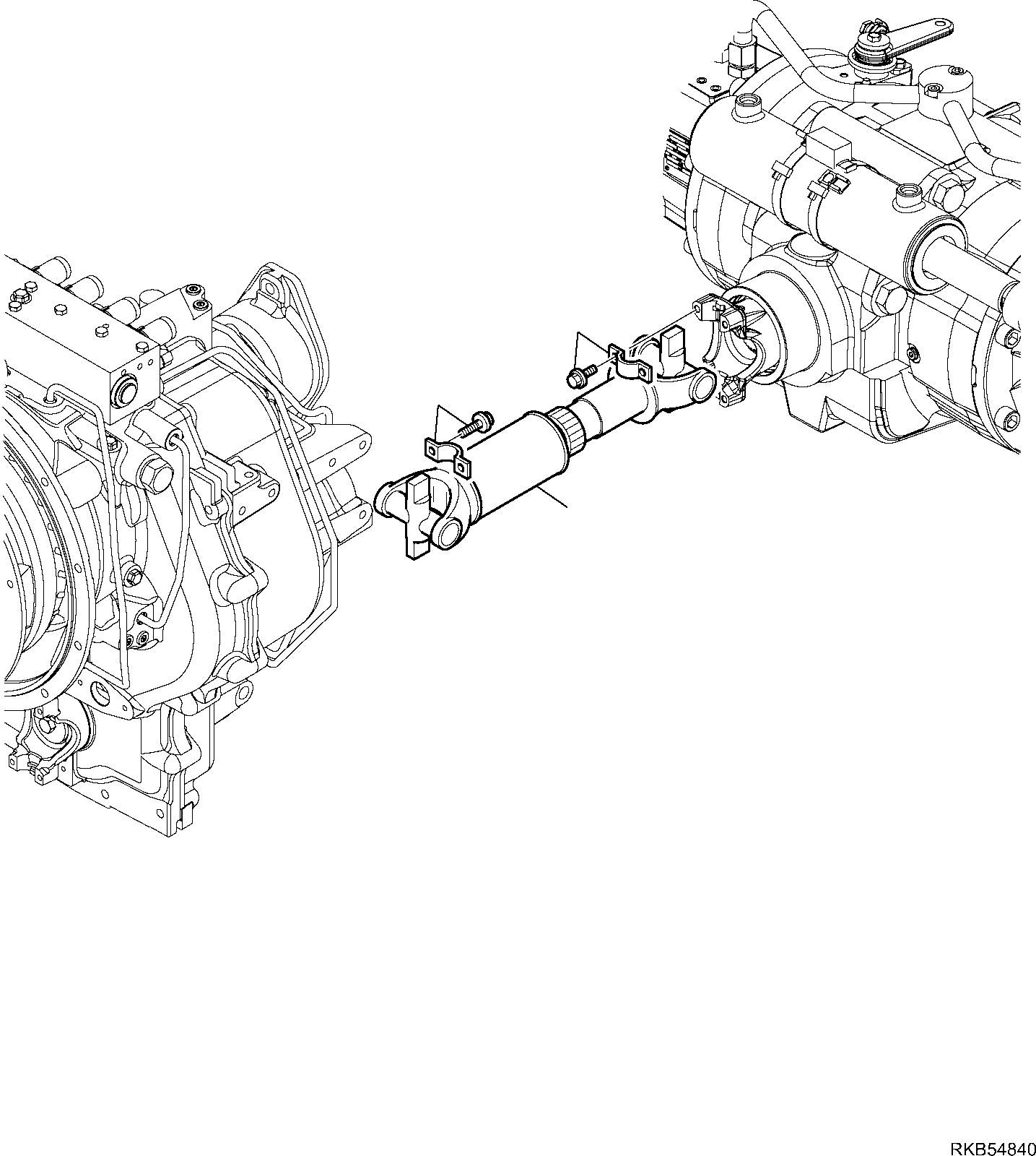 Backhoeloaders Komatsu / WB97S-5E0 S/N F30541 AND F30542 (RUSSIA SPECIFICATION TIER 2 ENG. INSTALLED)(WB97S5RU) / REAR CARDAN SHAFT(C-3110 : 3110)