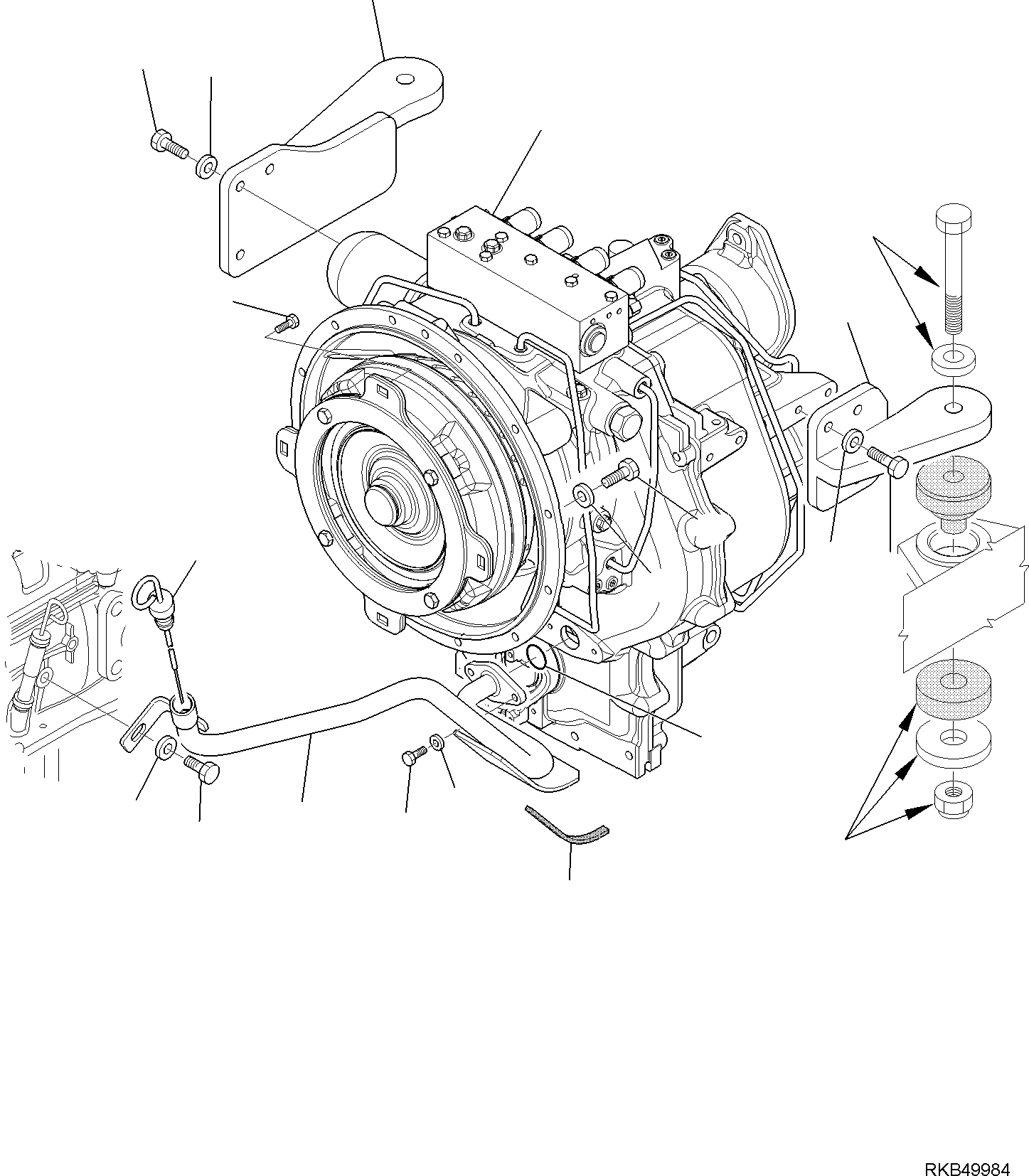 Backhoeloaders Komatsu / WB97S-5E0 S/N F30541 AND F30542 (RUSSIA SPECIFICATION TIER 2 ENG. INSTALLED)(WB97S5RU) / TRANSMISSION FIXING(C-3160 : 3160)