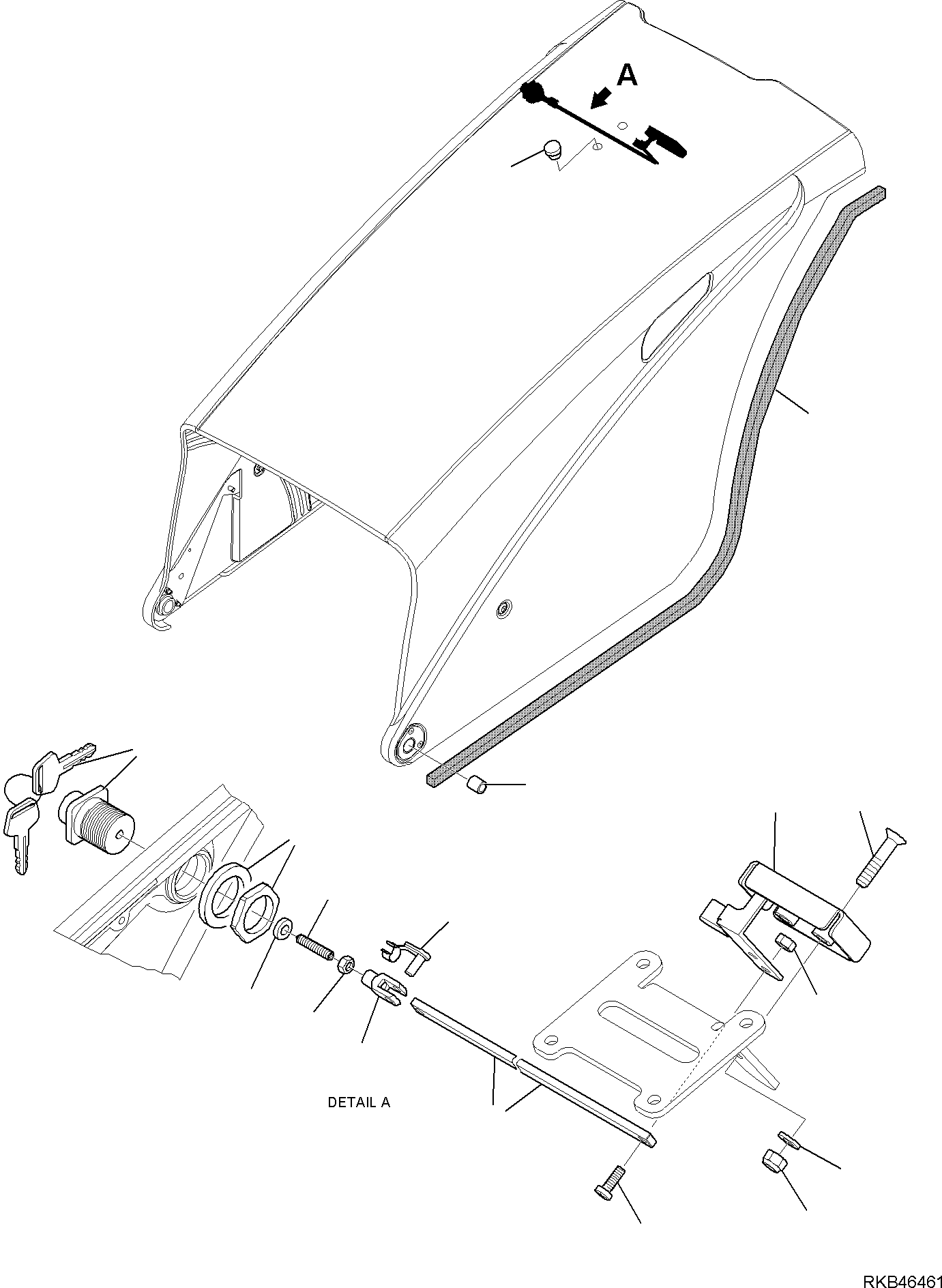 Backhoeloaders Komatsu / WB97S-5E0 S/N F30541 AND F30542 (RUSSIA SPECIFICATION TIER 2 ENG. INSTALLED)(WB97S5RU) / ENGINE HOOD (2/2)(E-5010 : 5010)