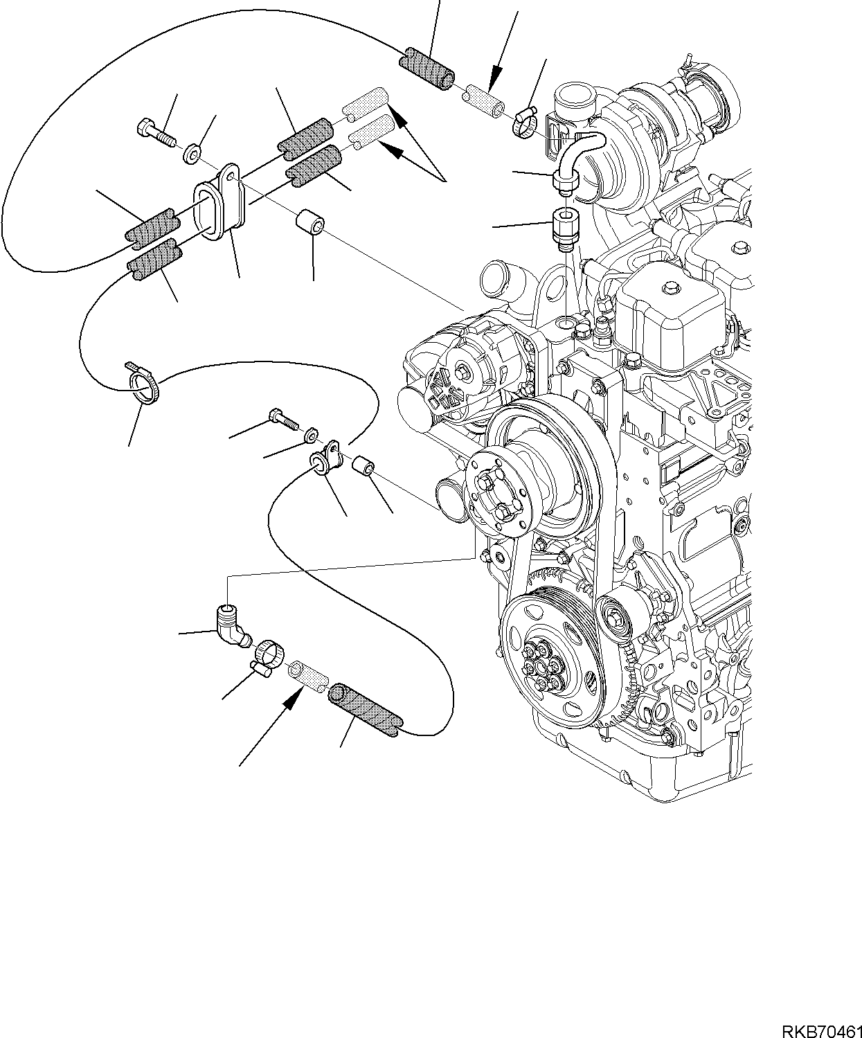 Backhoeloaders Komatsu / WB97S-5E0 S/N F30541 AND F30542 (RUSSIA SPECIFICATION TIER 2 ENG. INSTALLED)(WB97S5RU) / HEATING SYSTEM (2/4)(E-5805 : 5805)