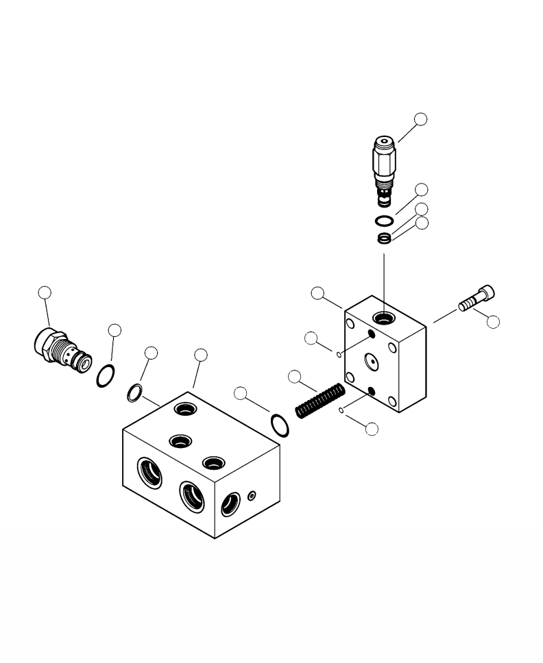 Forestry Komatsu / XT430L-3 S/N A2101-UP(XT430L-3) / H0050-01A0 LOGIC VALVE MANIFOLD(H-002 : H0050-01A0)