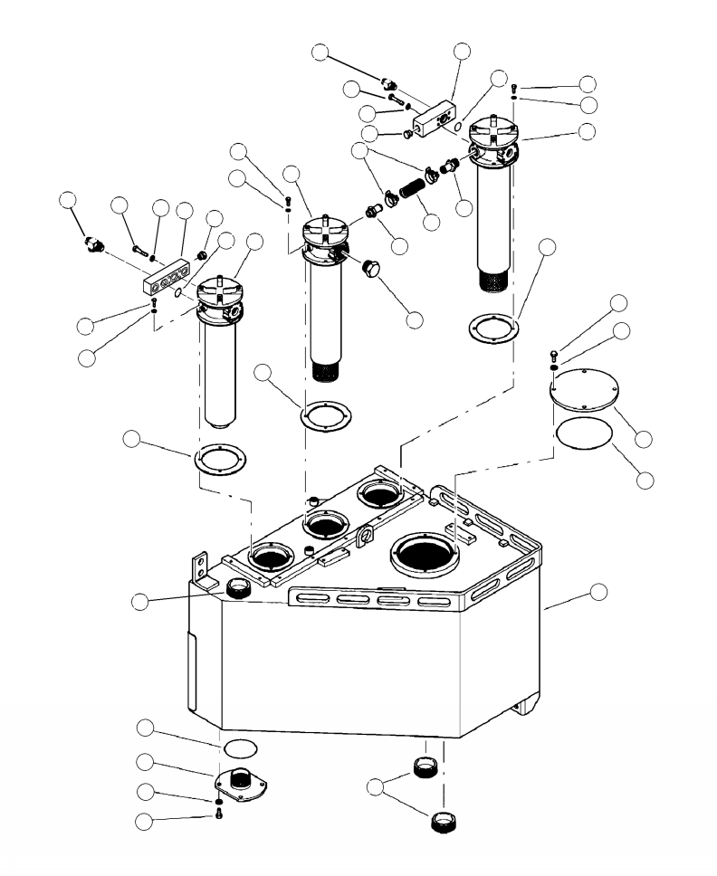 Forestry Komatsu / XT430L-3 S/N A2101-UP(XT430L-3) / H0110-01A2 HYDRAULIC TANK(H-006 : H0110-01A2)