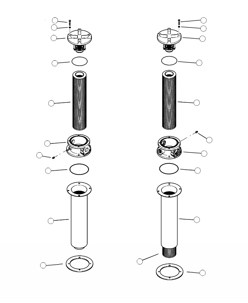 Forestry Komatsu / XT430L-3 S/N A2101-UP(XT430L-3) / H0111-01A0 HYDRAULIC TANK FILTER CASE DRAIN AND DISC SAW RETURN FILTERS(H-016 : H0111-01A0)