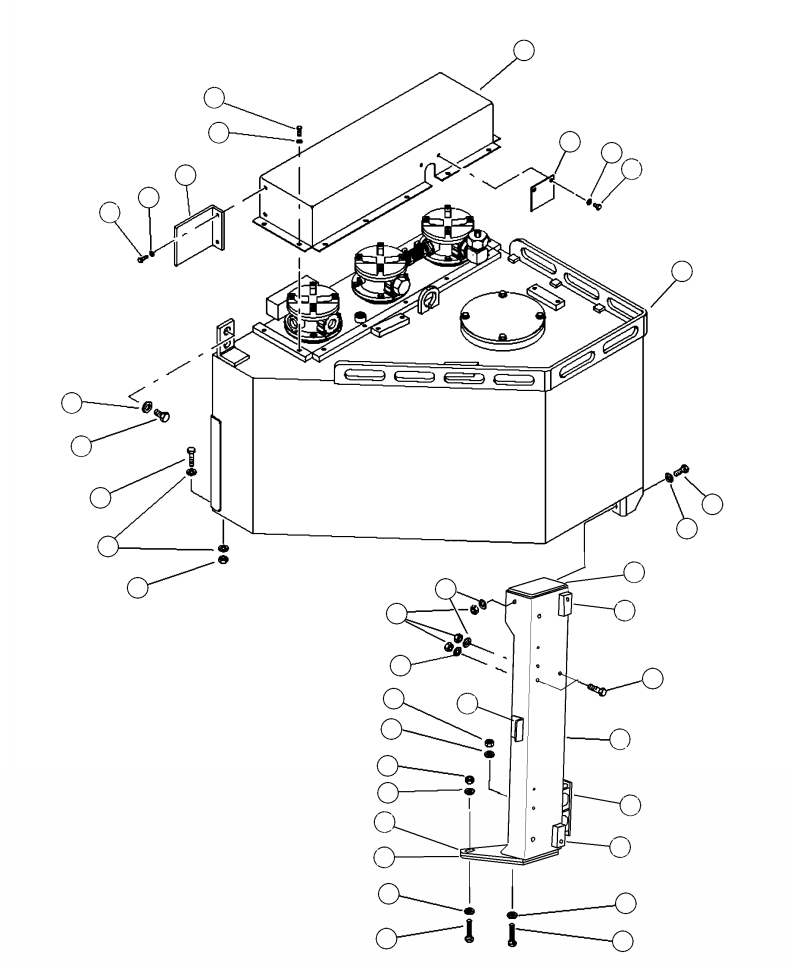 Forestry Komatsu / XT430L-3 S/N A2101-UP(XT430L-3) / H0115-02A0 HYDRAULIC TANK MOUNTING(H-024 : H0115-02A0)