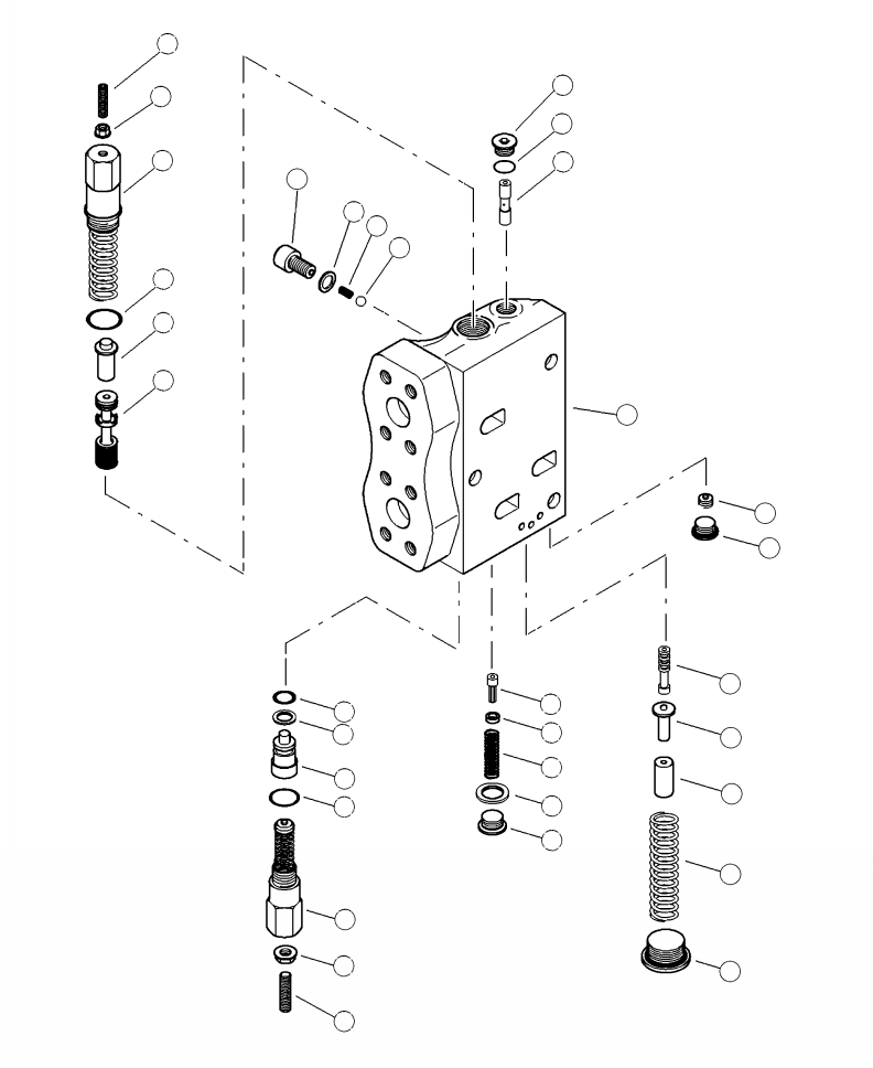 Forestry Komatsu / XT430L-3 S/N A2101-UP(XT430L-3) / H0120-04A0 MAIN CONTROL VALVE K220 MAIN INLET PRESSURE AND RETURN SECTION(H-038 : H0120-04A0)