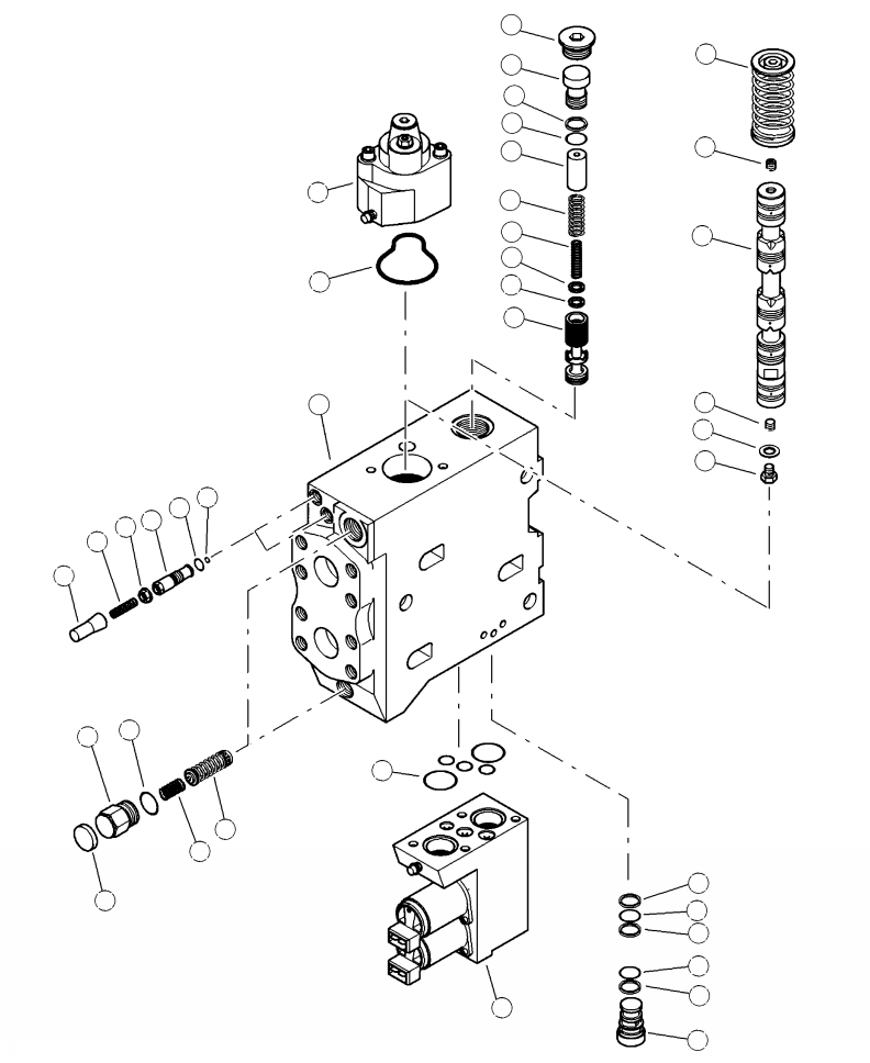 Forestry Komatsu / XT430L-3 S/N A2101-UP(XT430L-3) / H0120-07A0 MAIN CONTROL VALVE TOOL TILT SECTION(H-054 : H0120-07A0)