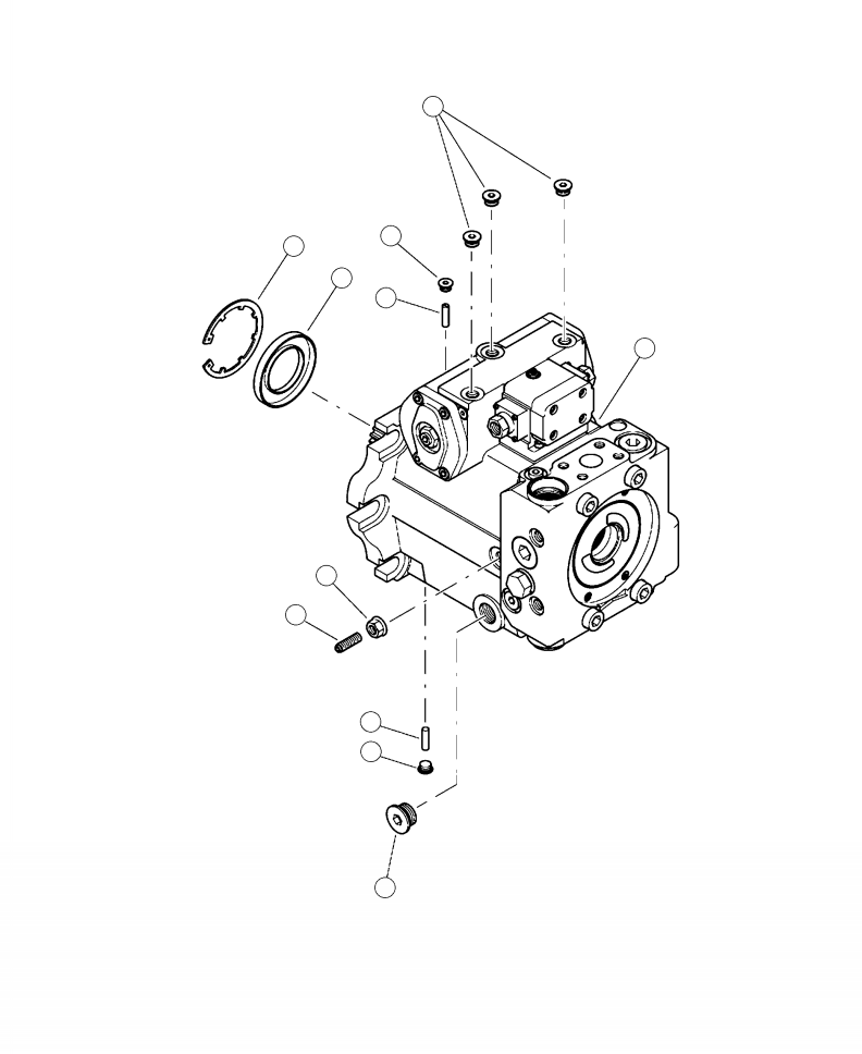 Forestry Komatsu / XT430L-3 S/N A2101-UP(XT430L-3) / H0243-01A0 TRACK DRIVE PUMP FORWARD CAST HOUSING(H-092 : H0243-01A0)