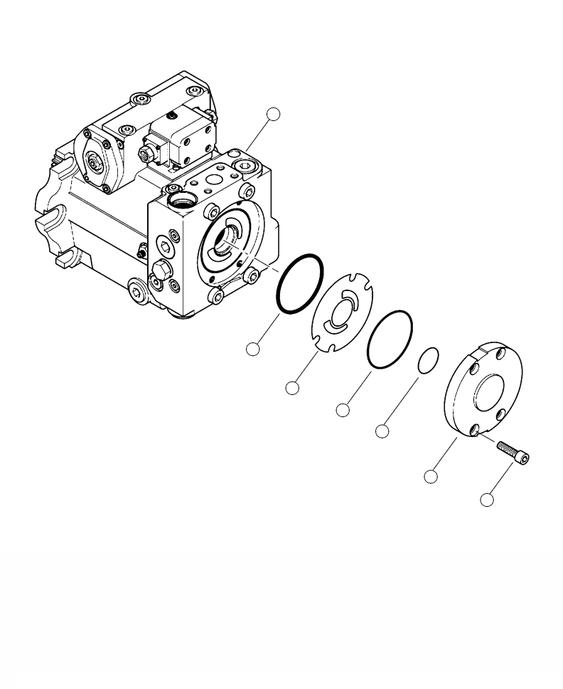 Forestry Komatsu / XT430L-3 S/N A2101-UP(XT430L-3) / H0245-01A0 L.H. TRACK DRIVE PUMP BLANKING COVER(H-096 : H0245-01A0)